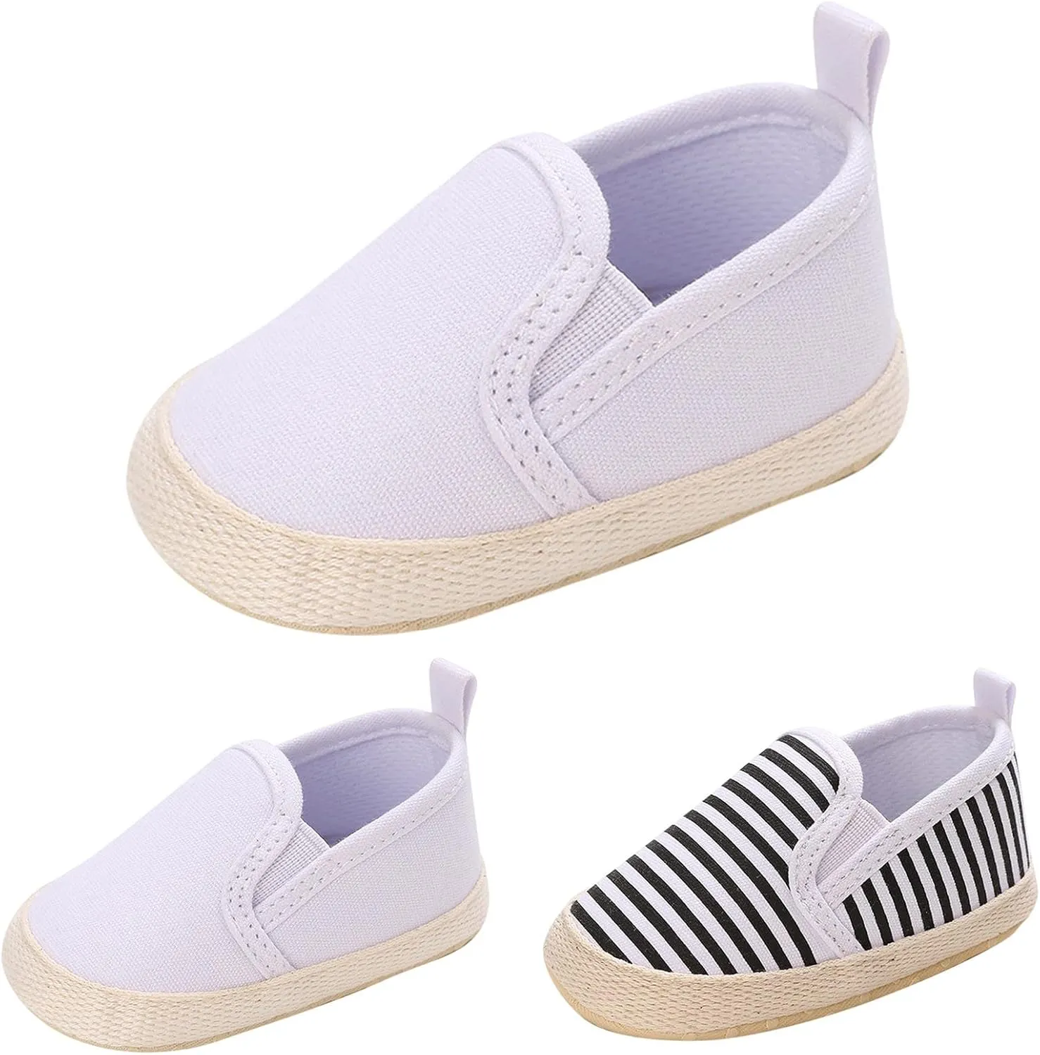 Spring and Autumn Children Baby Toddler Shoes for Boys and Girls Casual Shoes Lightweight Flat Sole Solid Color Stripes Comfortable Slip On 7 8 Toddler Girl Shoes