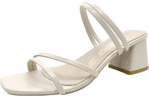 Strappy Heels for Women Square Toe Ankle Strap Heels Comfortable Pumps Shoes Party Dress Shoes Chunky Block Heel