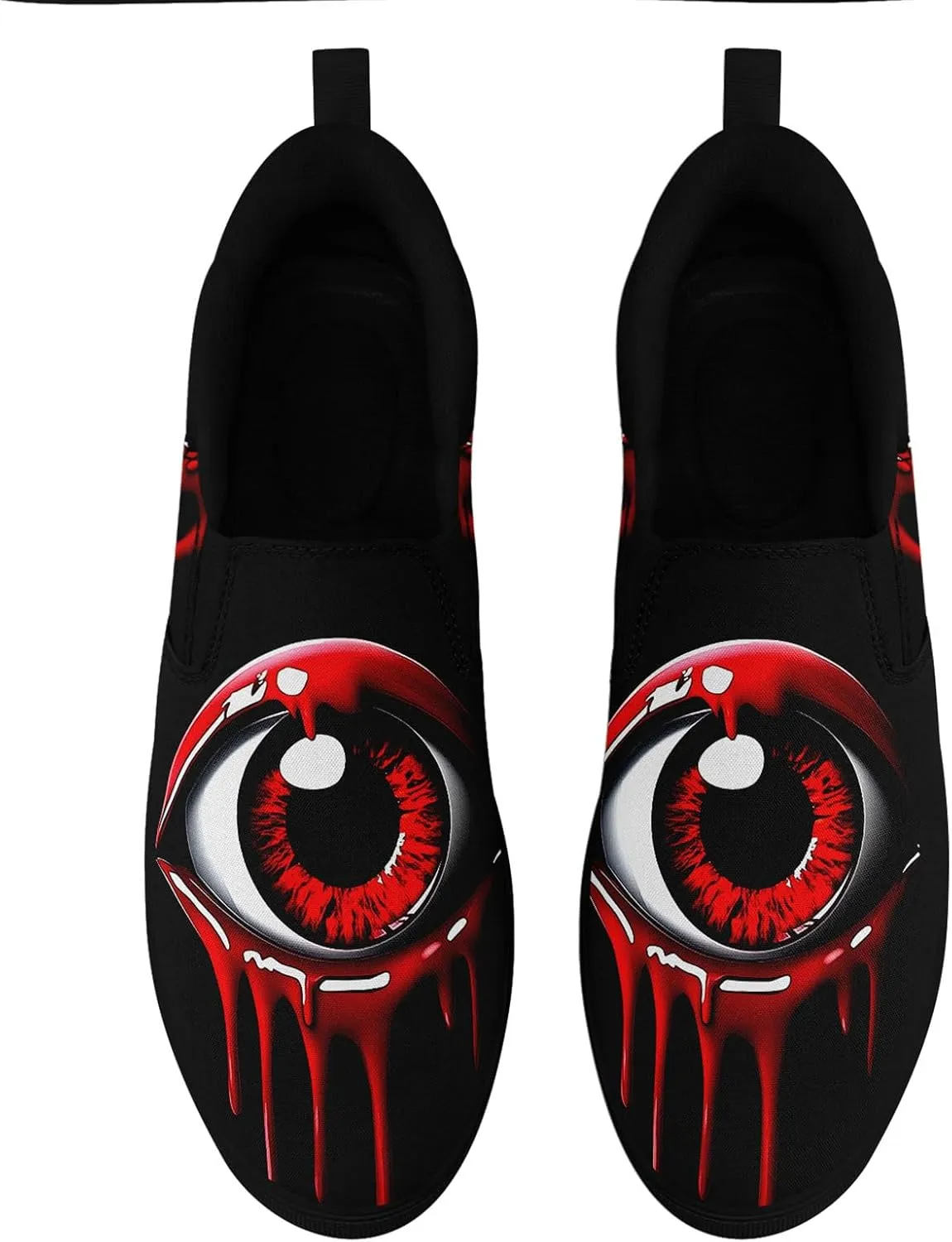 Stylish Skull Flower Slip-On Canvas Shoes for Men Women Unisex Trendy Comfortable Flat Sneaker Lightweight Footwear