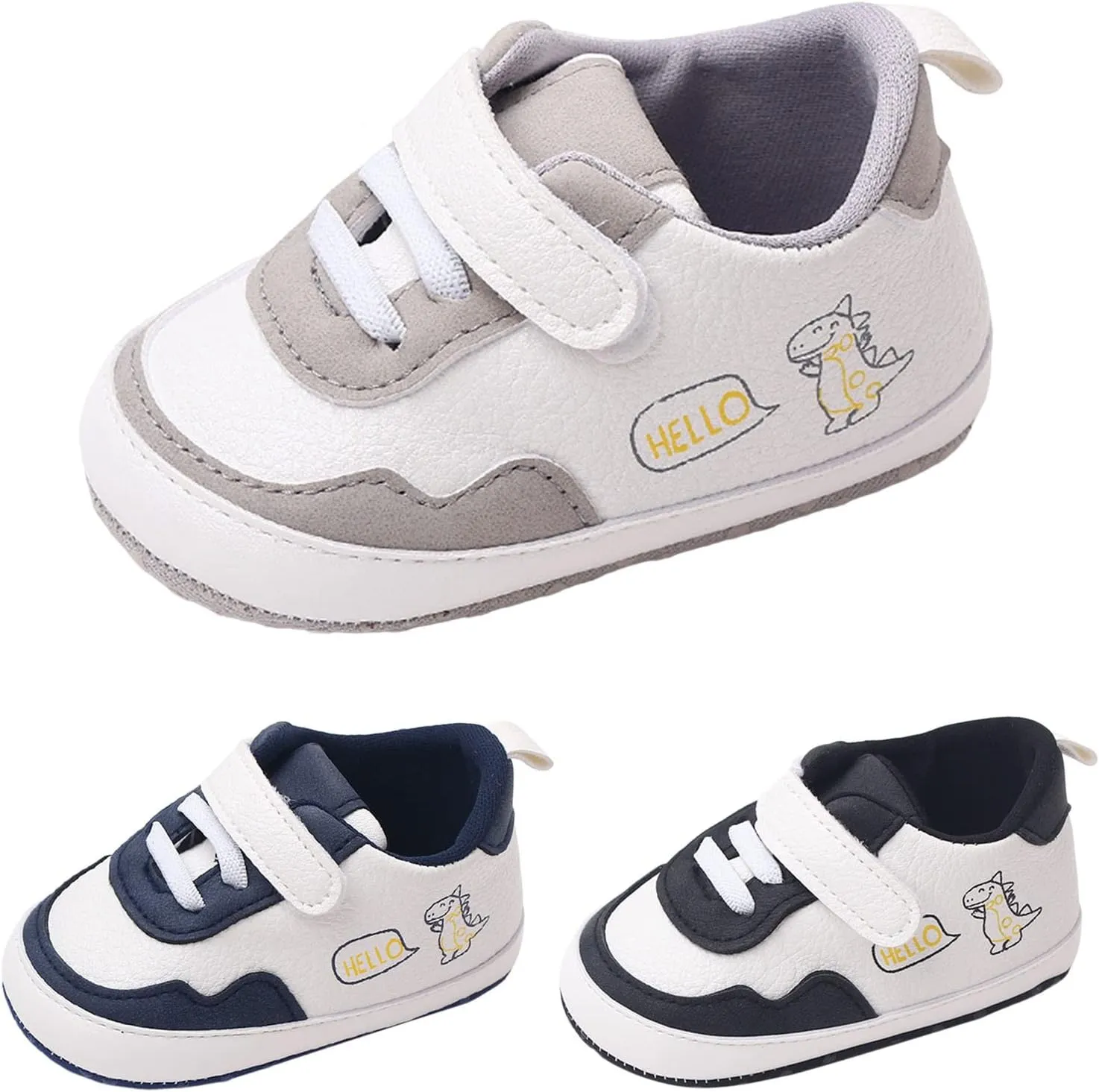 Summer Children Infant Toddler Shoes Boys and Girls Sports Round Toe Colorblock Hook Loop Slip on Canvas Shoes for Boys