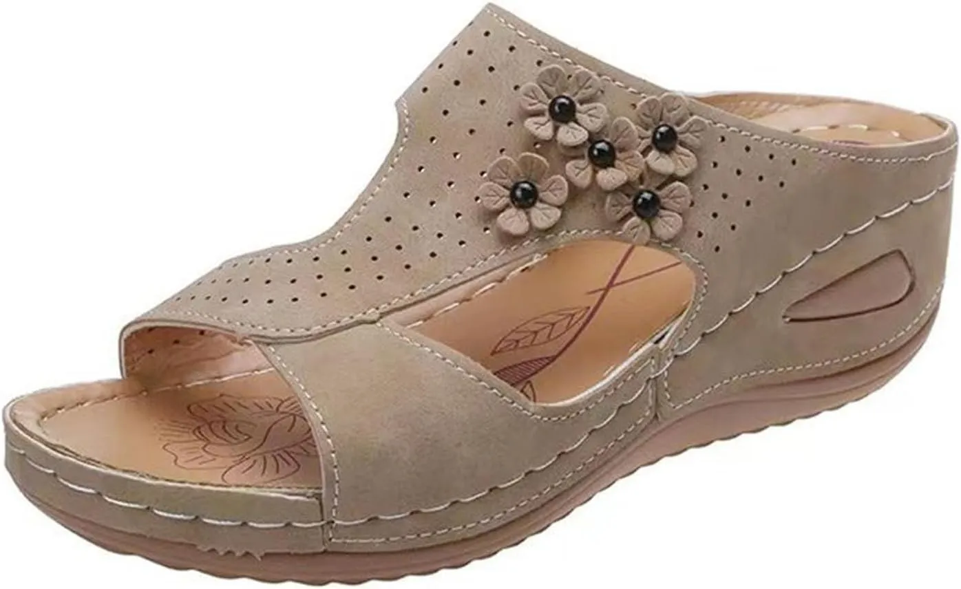 Summer Slides Sandals for Women Low Arch Support Sandals Shower Slide Sandals Cloud Slippers for Women