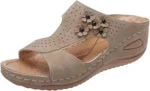 Summer Slides Sandals for Women Low Arch Support Sandals Shower Slide Sandals Cloud Slippers for Women