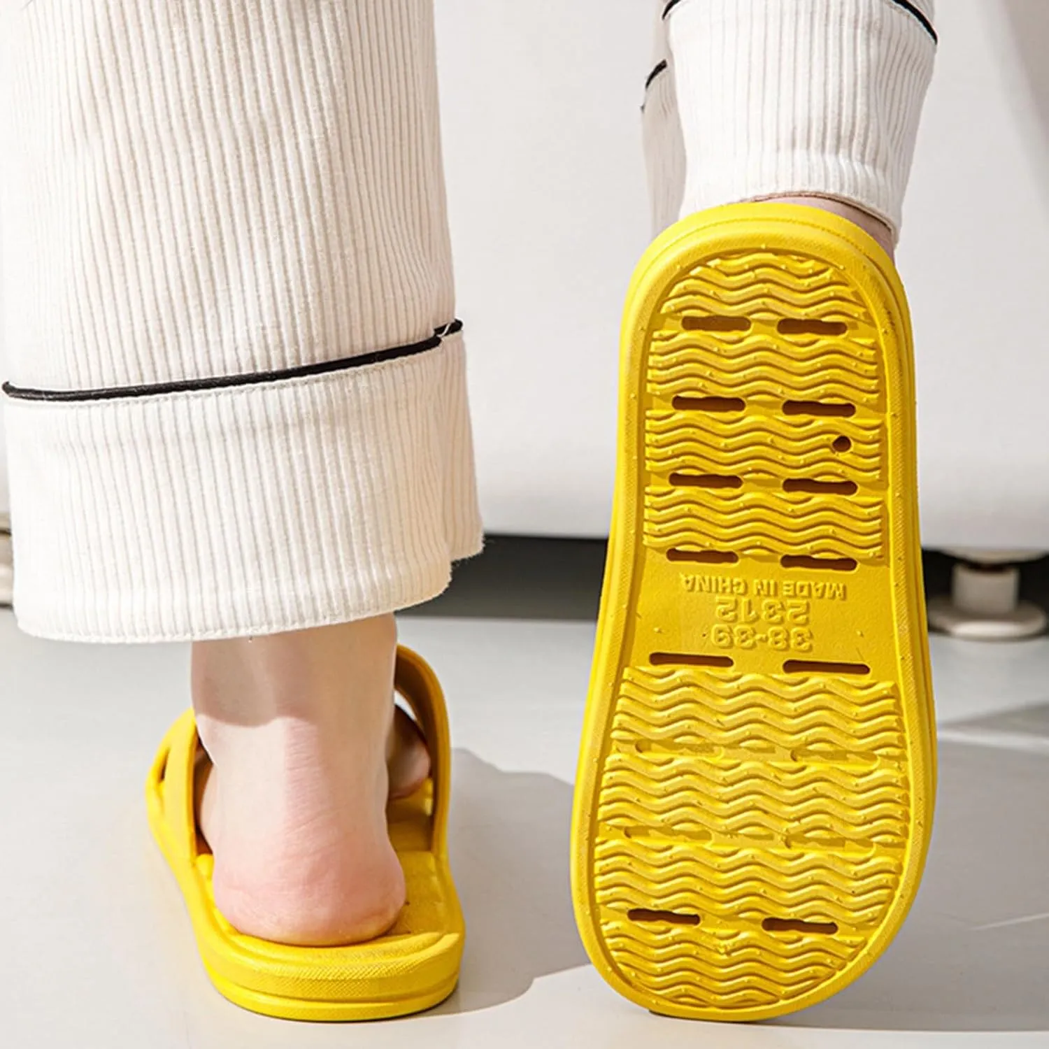 Summer Slides Sandals for Women Open Toe Shower Shoes Bathroom Sandals Walking Sandals Slides for Women