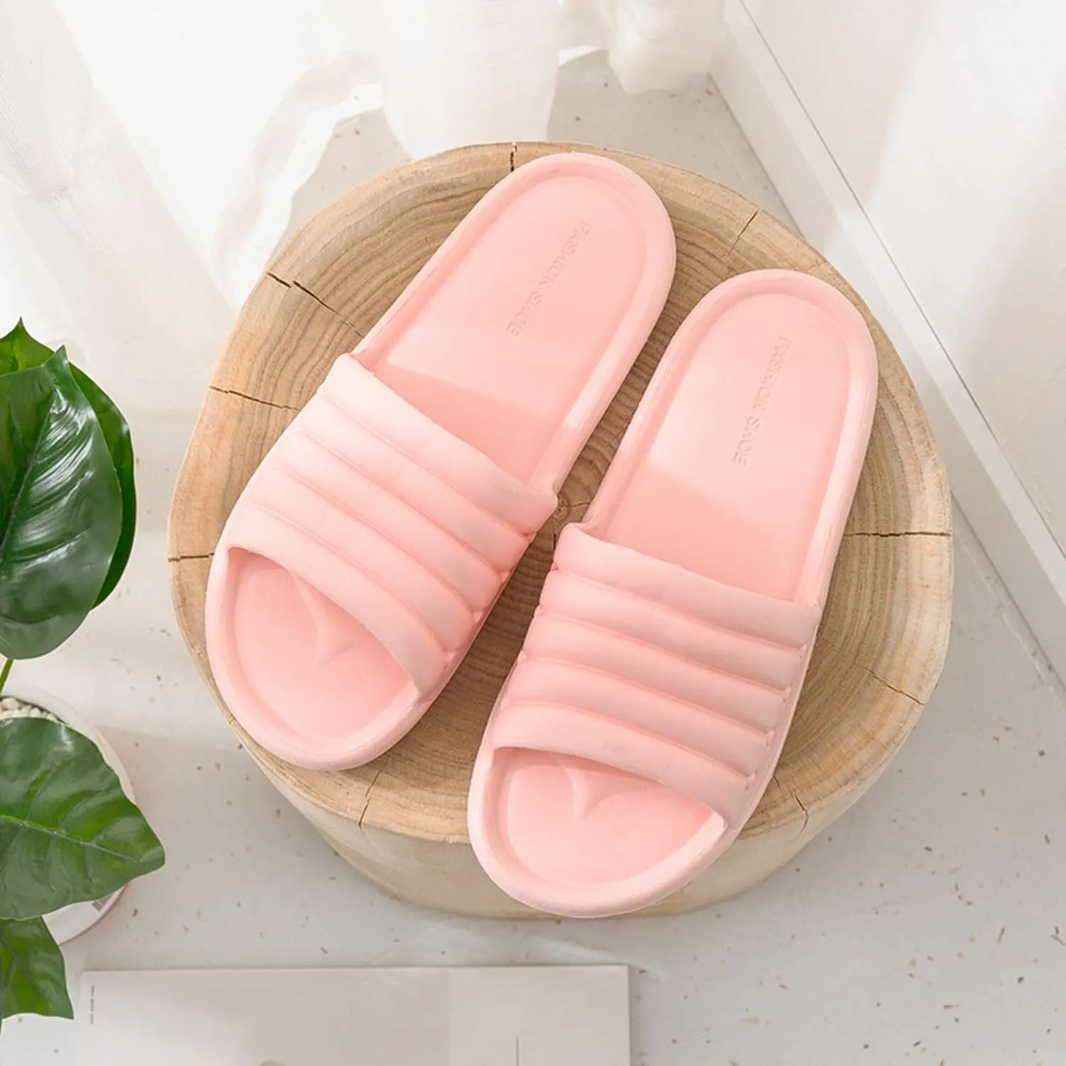 Summer Slides Sandals for Women Shower Shoes for College Dorm Room Memory Foam Slides Travel Slippers for Women