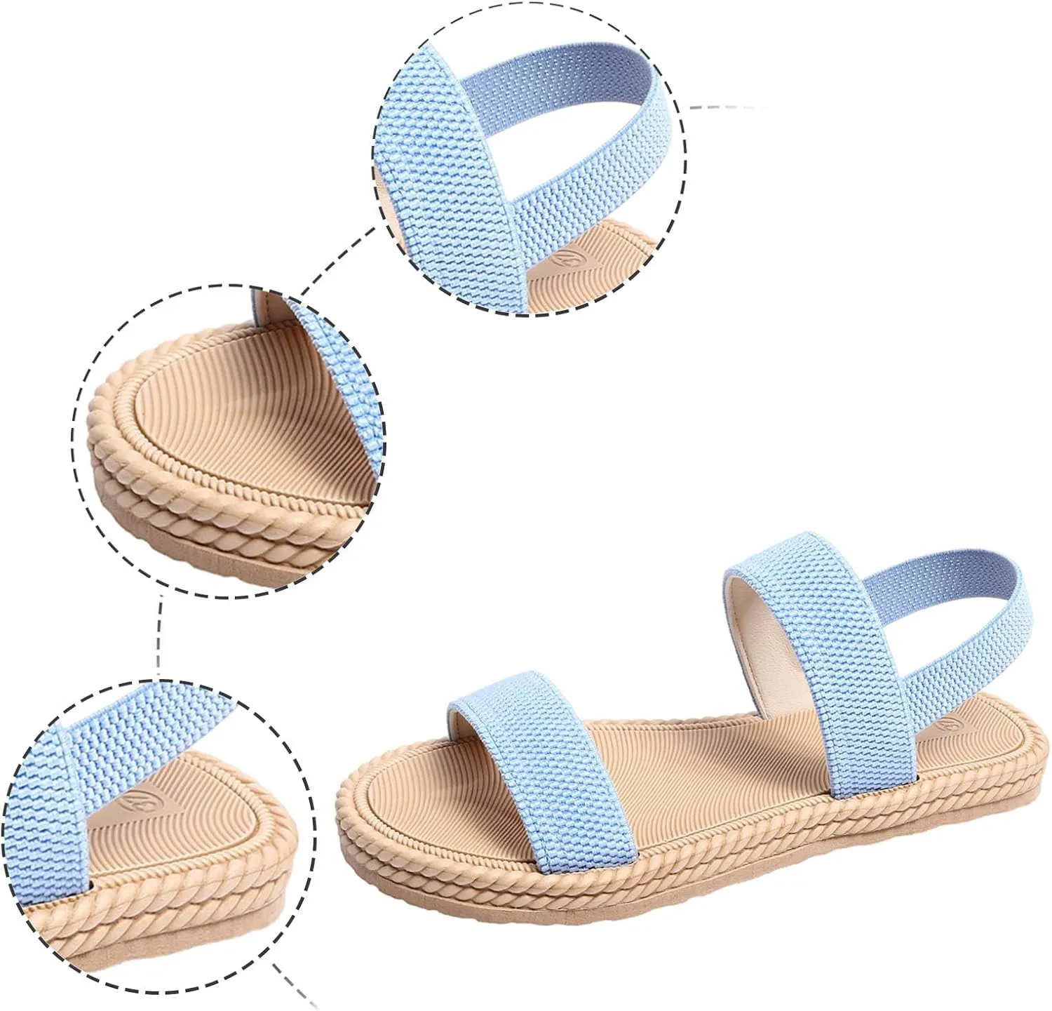 Teen Girls Neutral Sandals Cute Summer Shoes For Women 2025 With Arch Support Beach Vacation Gladiator Wedge Sandals
