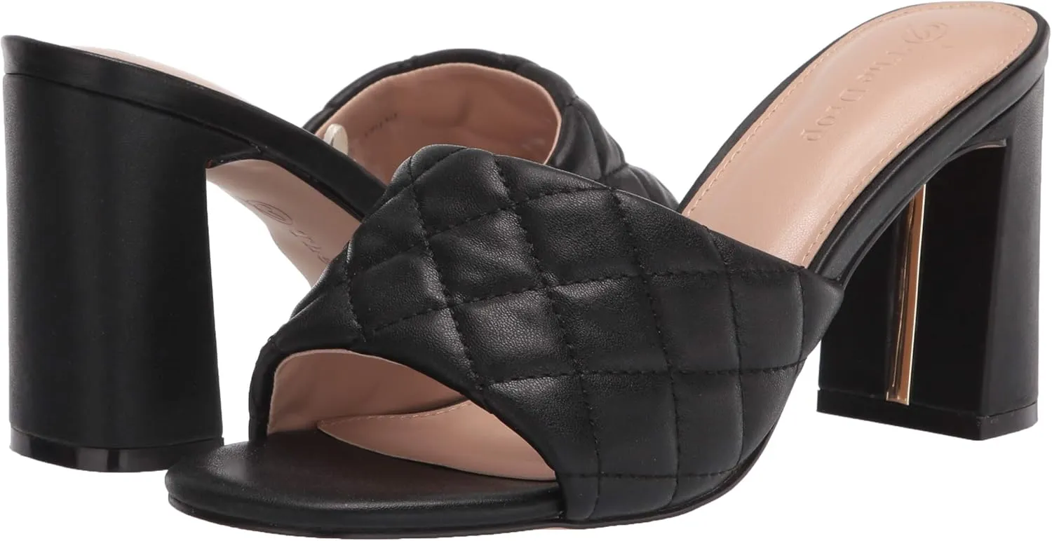 The Drop Women's Pattie High Block-Heeled Mule Sandal
