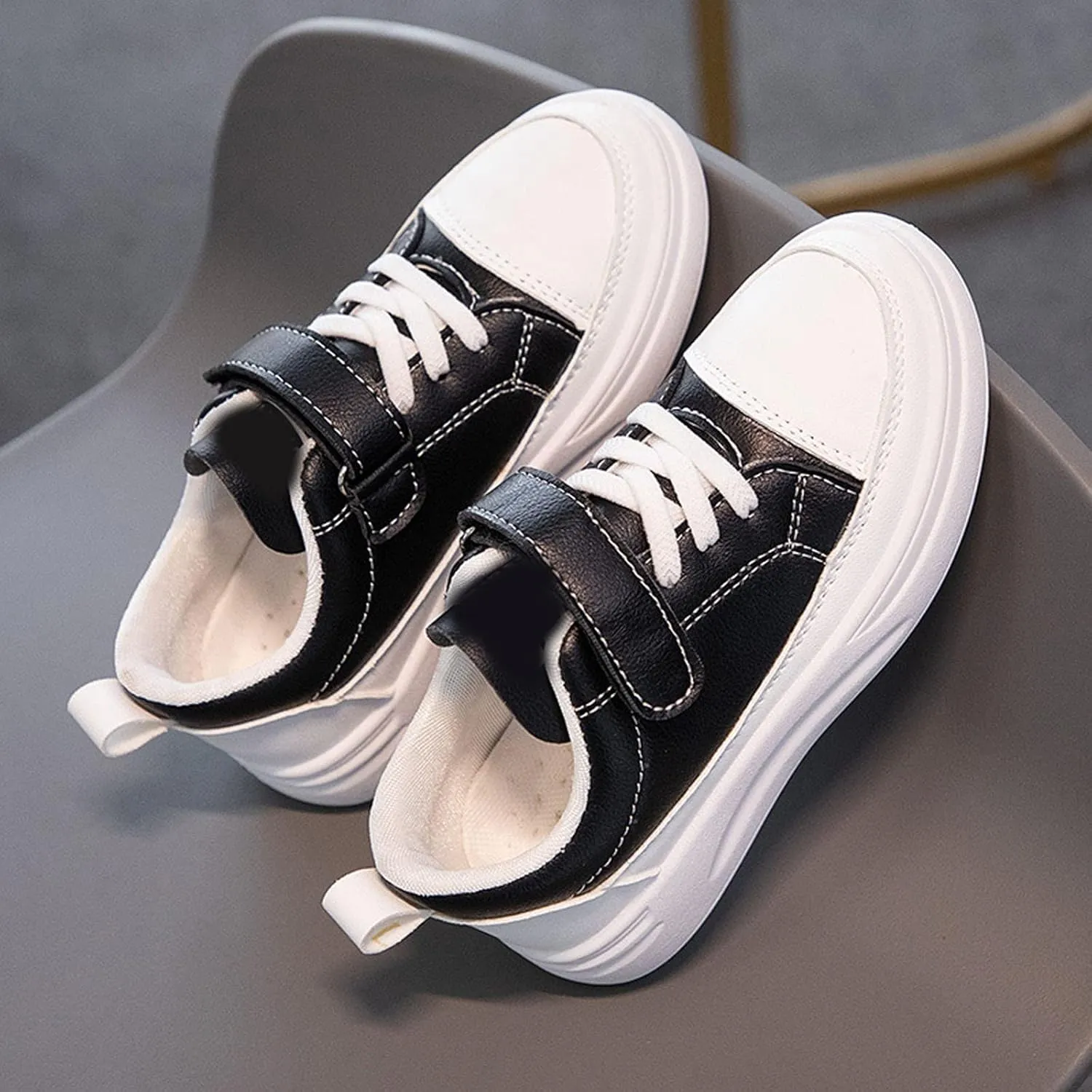 Toddler Boys and Girls Canvas Shoes Low Top Adjustable Strap Sneakers Kids New Mesh Breathable Casual Sports
