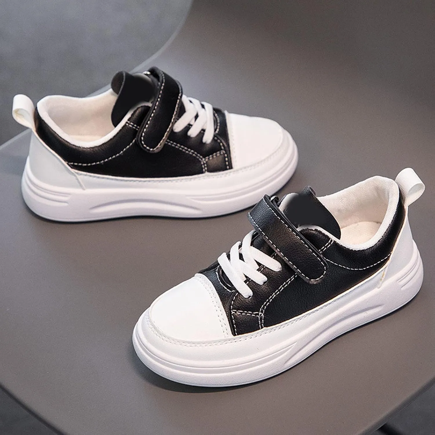 Toddler Boys and Girls Canvas Shoes Low Top Adjustable Strap Sneakers Kids New Mesh Breathable Casual Sports