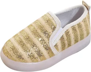Toddler Girls Boys Canvas Shoes Slip On Summer Sneakers Light Up Shoes Casual Lazy Loafers for KidsToddler