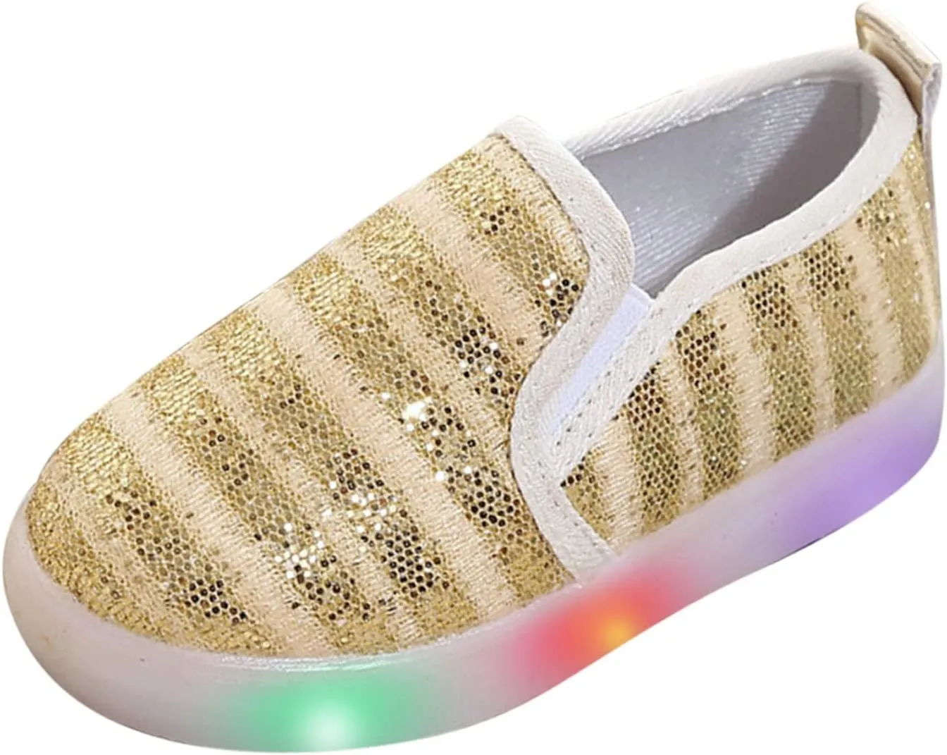 Toddler Girls Boys Canvas Shoes Slip On Summer Sneakers Light Up Shoes Casual Lazy Loafers for KidsToddler