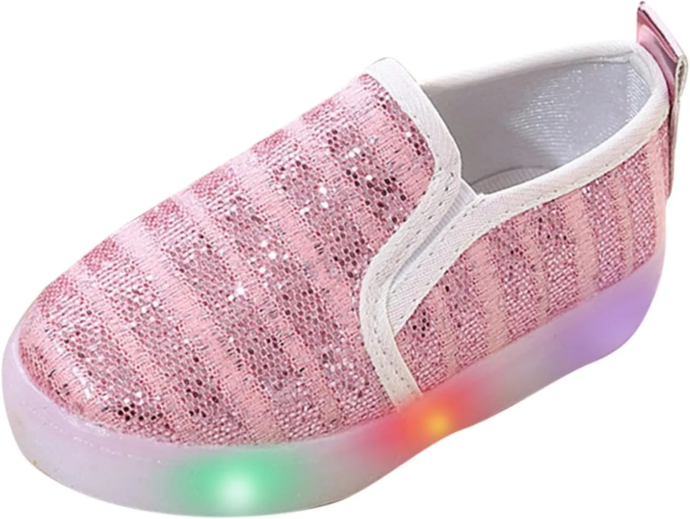 Toddler Girls Boys Canvas Shoes Slip On Summer Sneakers Light Up Shoes Casual Lazy Loafers for KidsToddler