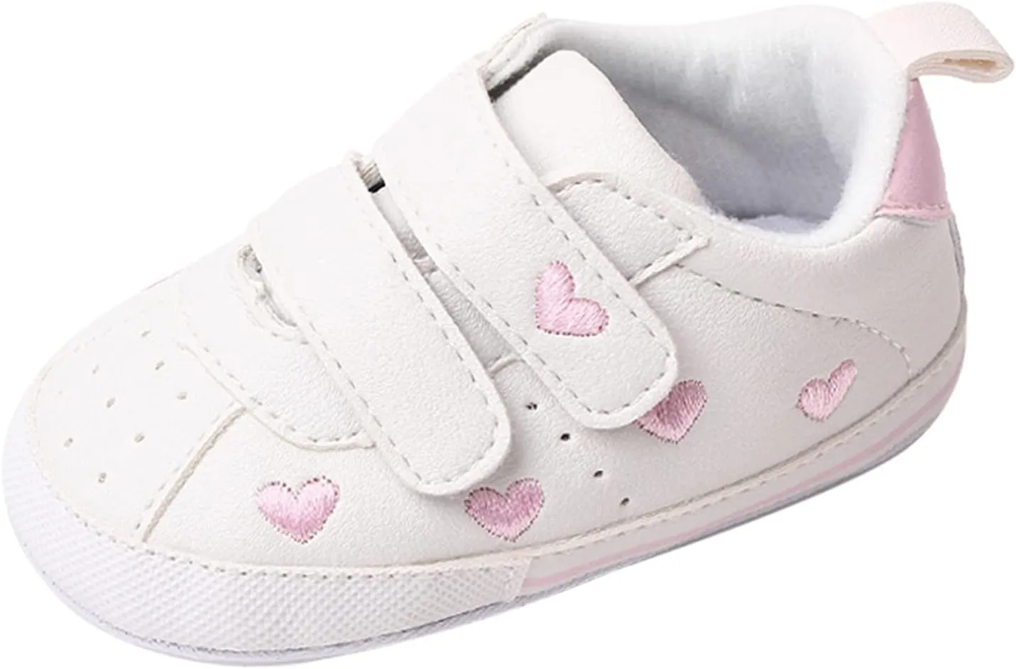 Toddler Shoes Infant Shoes Boys and Girls Sports Shoes Flat Bottom Light Double Strap Hook Loop Comfortable Born Shoes