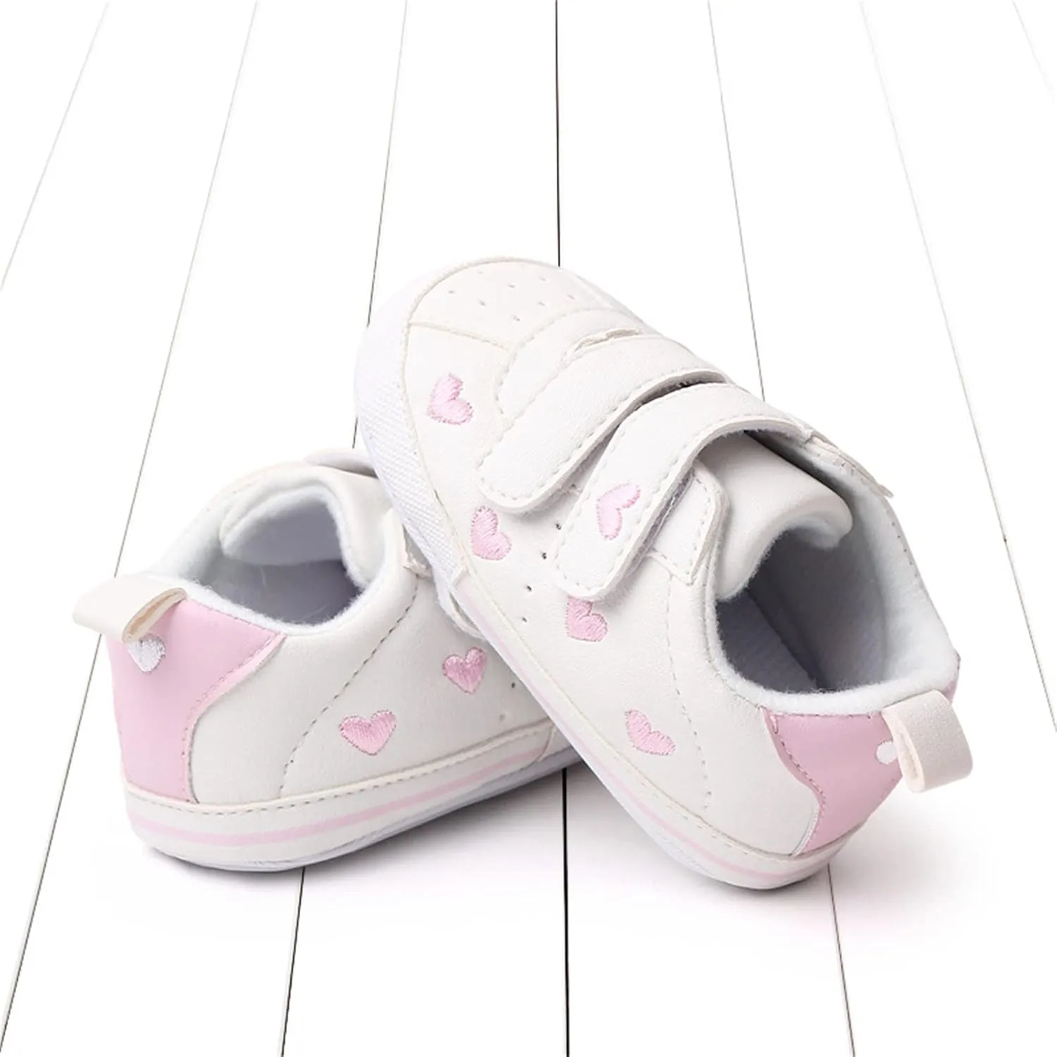 Toddler Shoes Infant Shoes Boys and Girls Sports Shoes Flat Bottom Light Double Strap Hook Loop Comfortable Born Shoes