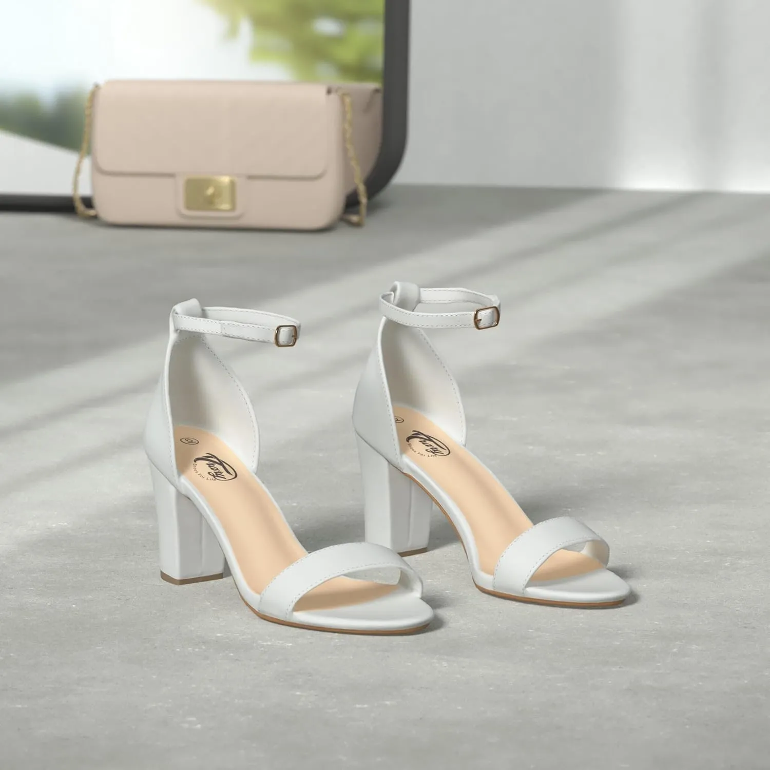 Trary Wedding Shoes for Bride, Heels for Women, Rubber Sole and Insole Provide Excellent Cushion