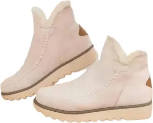 Trending Winter Boots For Women 2024 Snow Boots Warm Ankle Booties Slip On Fur Lined Fashion Casual Loafers Shoes