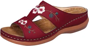 Vacation Sandals for Women Memory Foam Beach Slides Breathable Casual Sandals Women's Thick Bottom Sandals