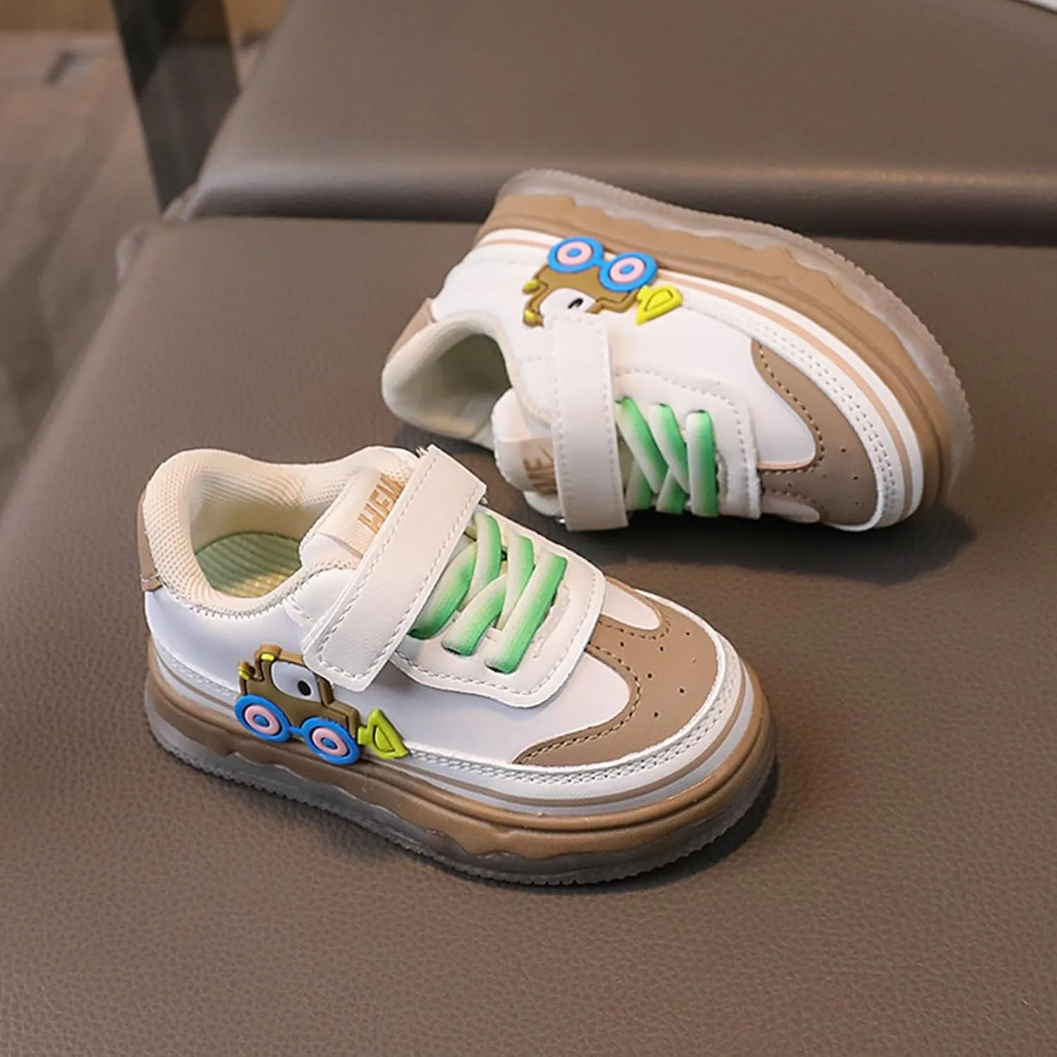 Valentines Shoes for Toddlers Kids Light Up Canvas Shoes Girls Boys Outdoor Adjustable Strap Sneaker with Patterns