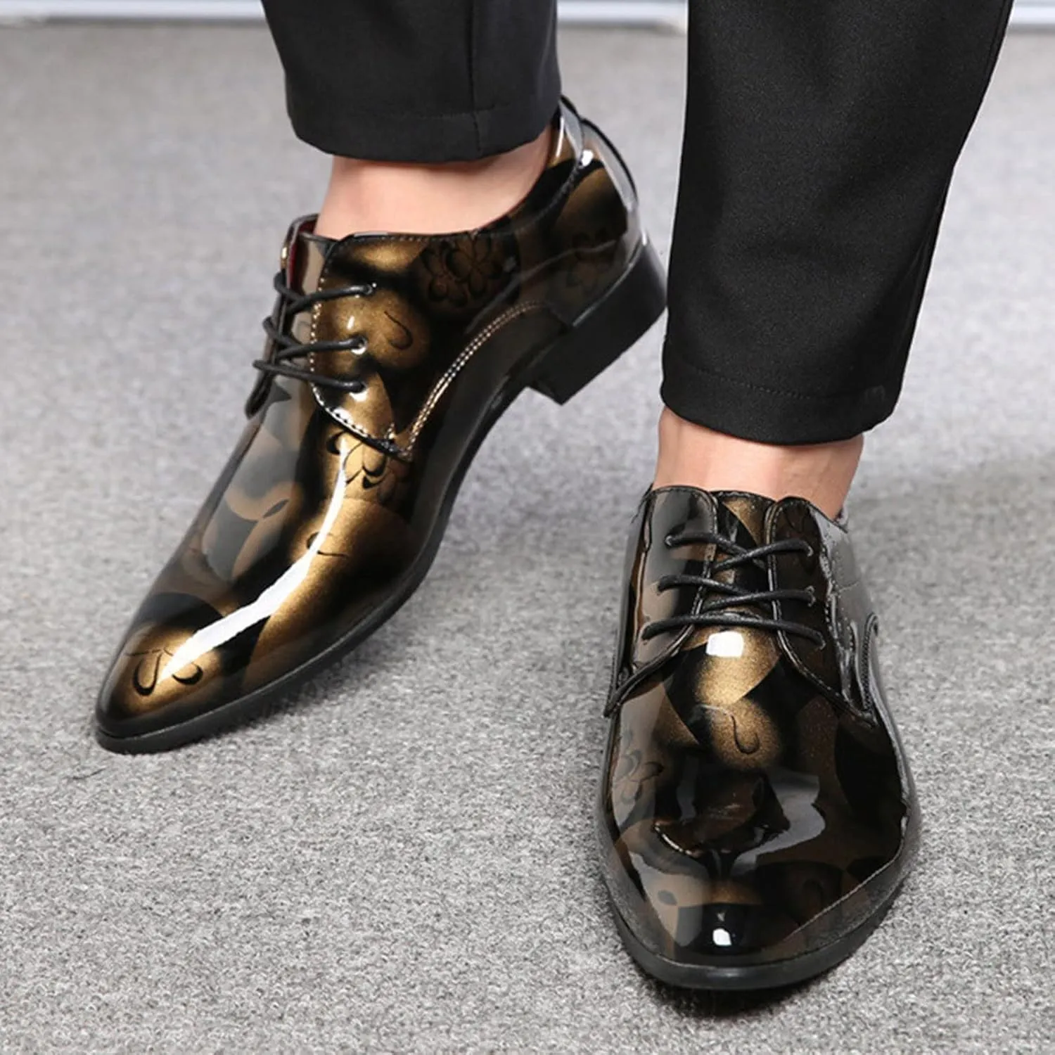 Vintage Shoes Men Leather Classical Style Shoes for Men Slip On PU Leather Low Rubber Sole Block Heel Work Double Monk Strap Leather Men's Shoes