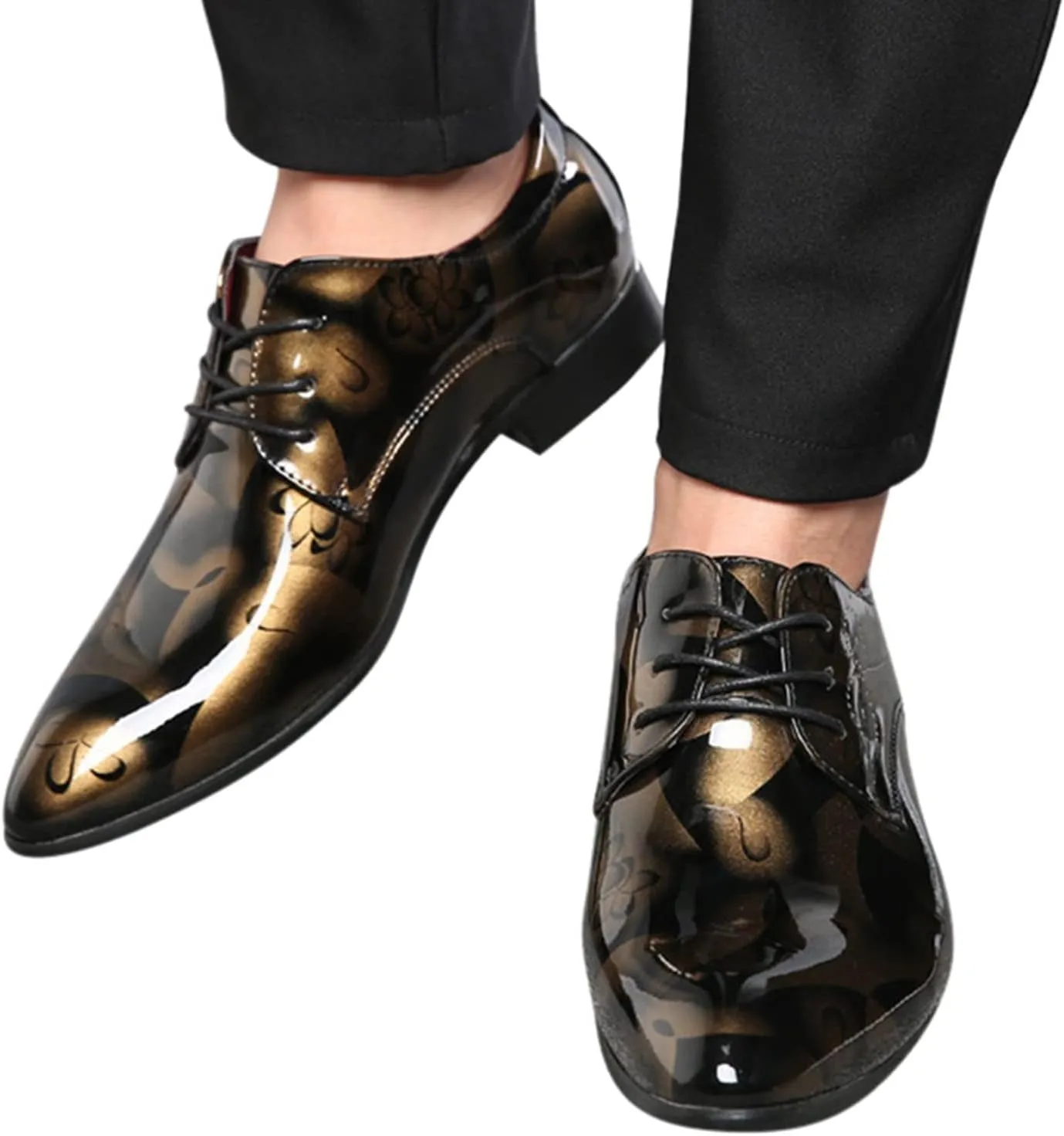 Vintage Shoes Men Leather Classical Style Shoes for Men Slip On PU Leather Low Rubber Sole Block Heel Work Double Monk Strap Leather Men's Shoes