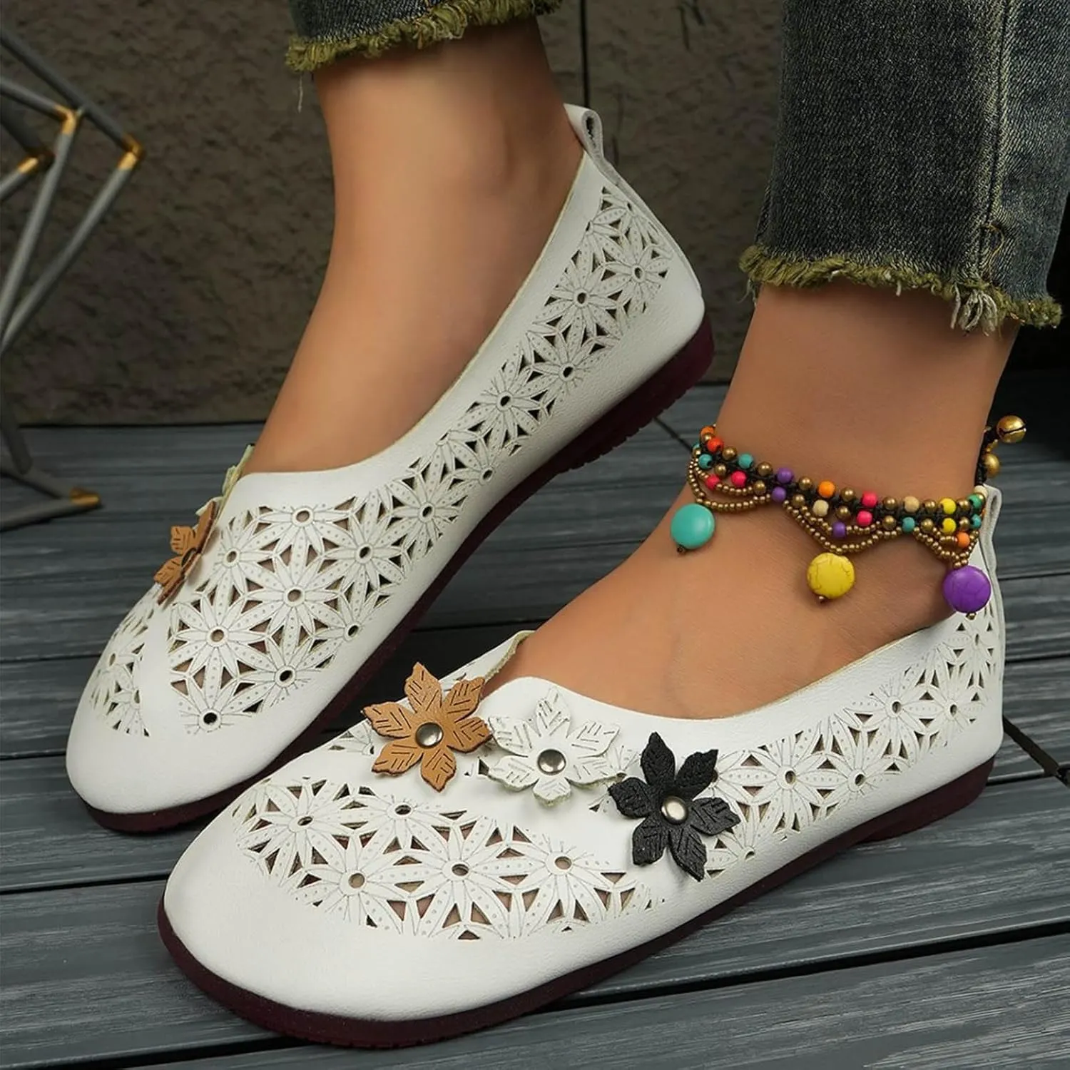 Western Shoes for Women Hollow Out Classic Fashion Wrap Sandals Breathable Ethnic Boho Beach Sandal for Vacation