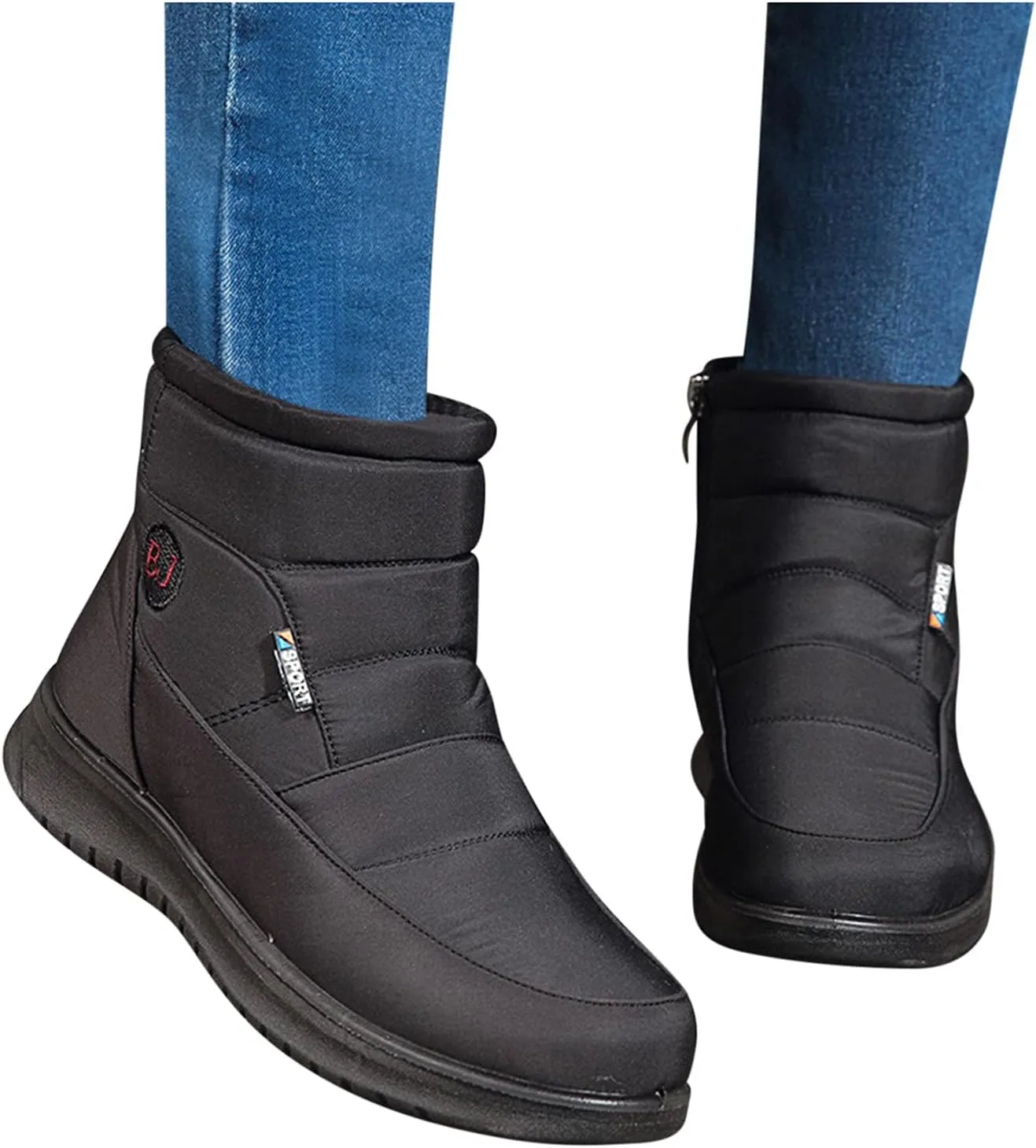 Winter Boots Women Wide Calf Waterproof Winter Shoes Ladies Womens Snow Boots Winter Warm Booties Womens Warm Shoes for Winter Womens Fall Shoes Snow Booties Men