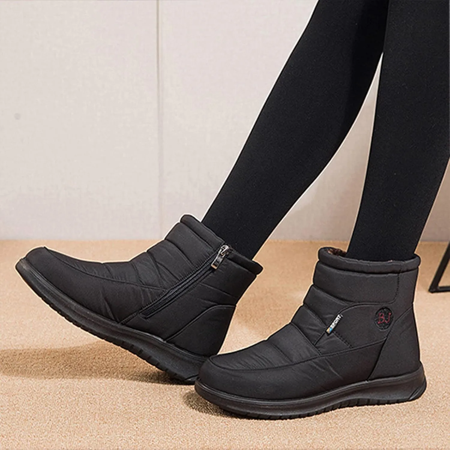 Winter Boots Women Wide Calf Waterproof Winter Shoes Ladies Womens Snow Boots Winter Warm Booties Womens Warm Shoes for Winter Womens Fall Shoes Snow Booties Men