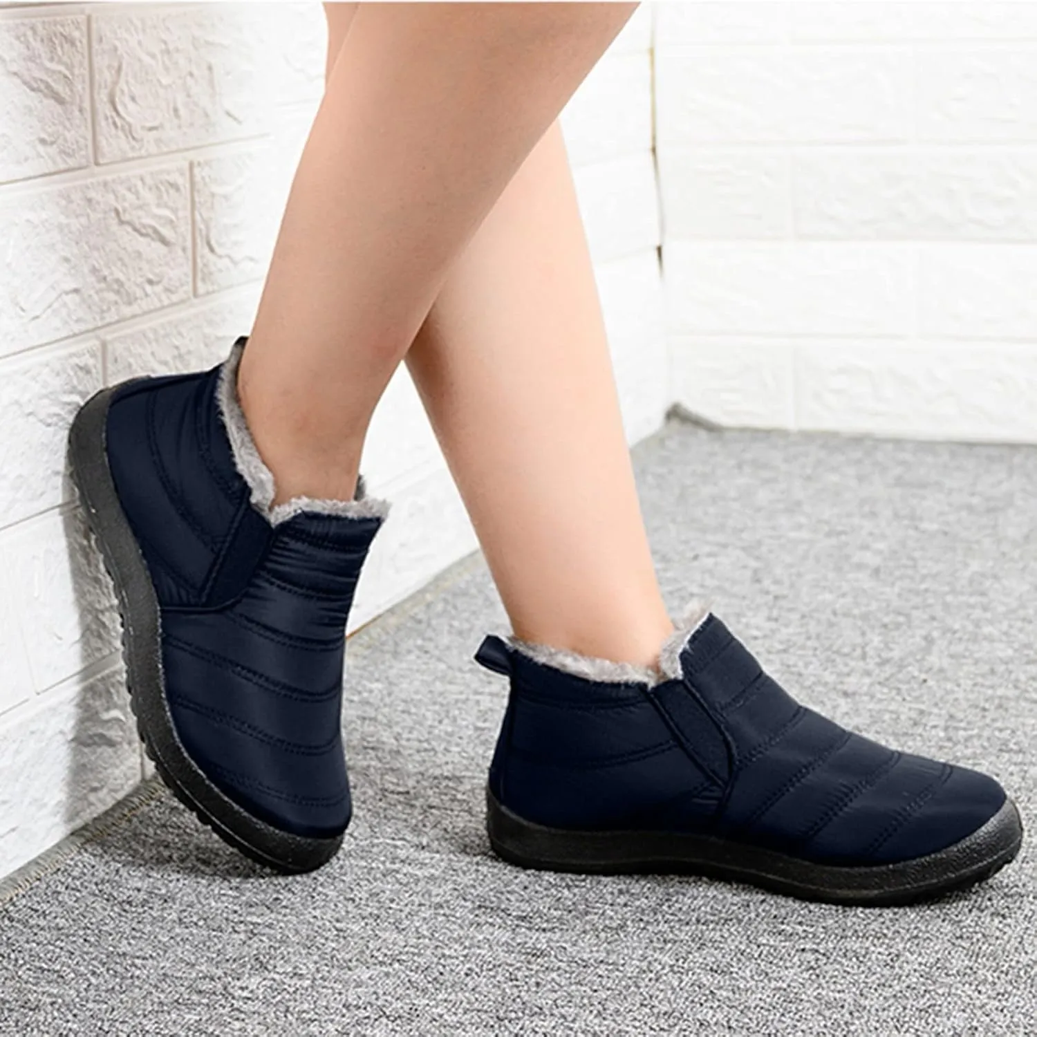 Women Boots Winter Waterproof Snow Booties for Ladies 2024 Womens Snow Boots Winter Shoes Warm Fur Lined Winter Shoes Women Waterproof Tennis Shoes Womens Snow Booties Men