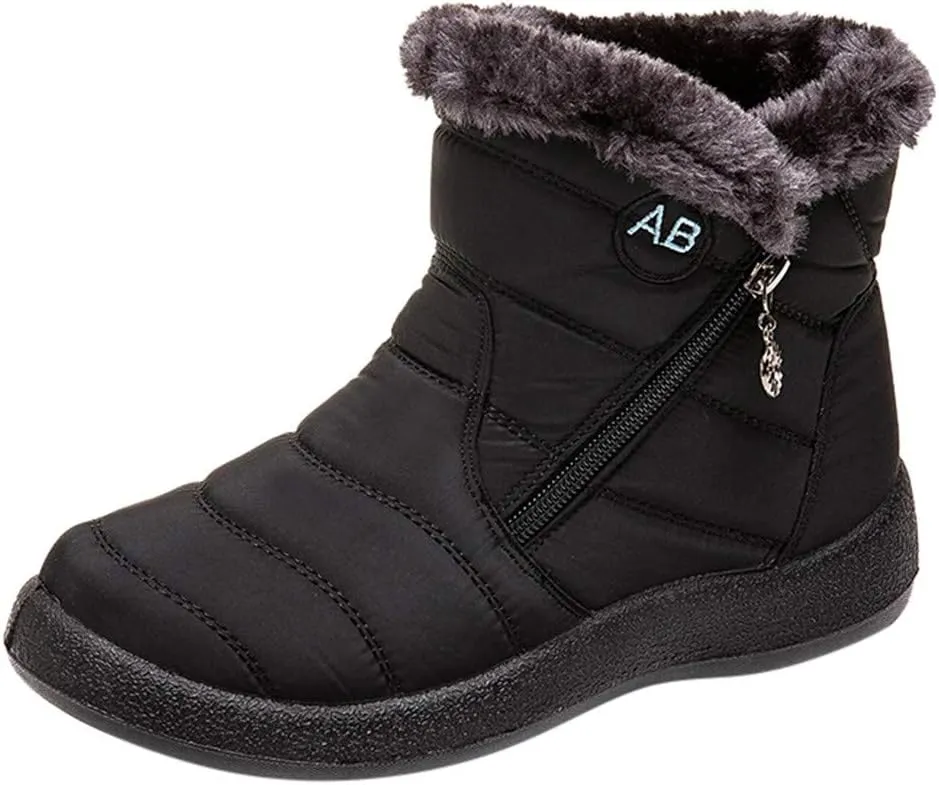 Women Boots Winter Waterproof Snow Booties for Ladies 2024 Womens Snow Boots Winter Shoes Warm Fur Lined Winter Shoes Women Waterproof Tennis Shoes Womens Snow Booties Men