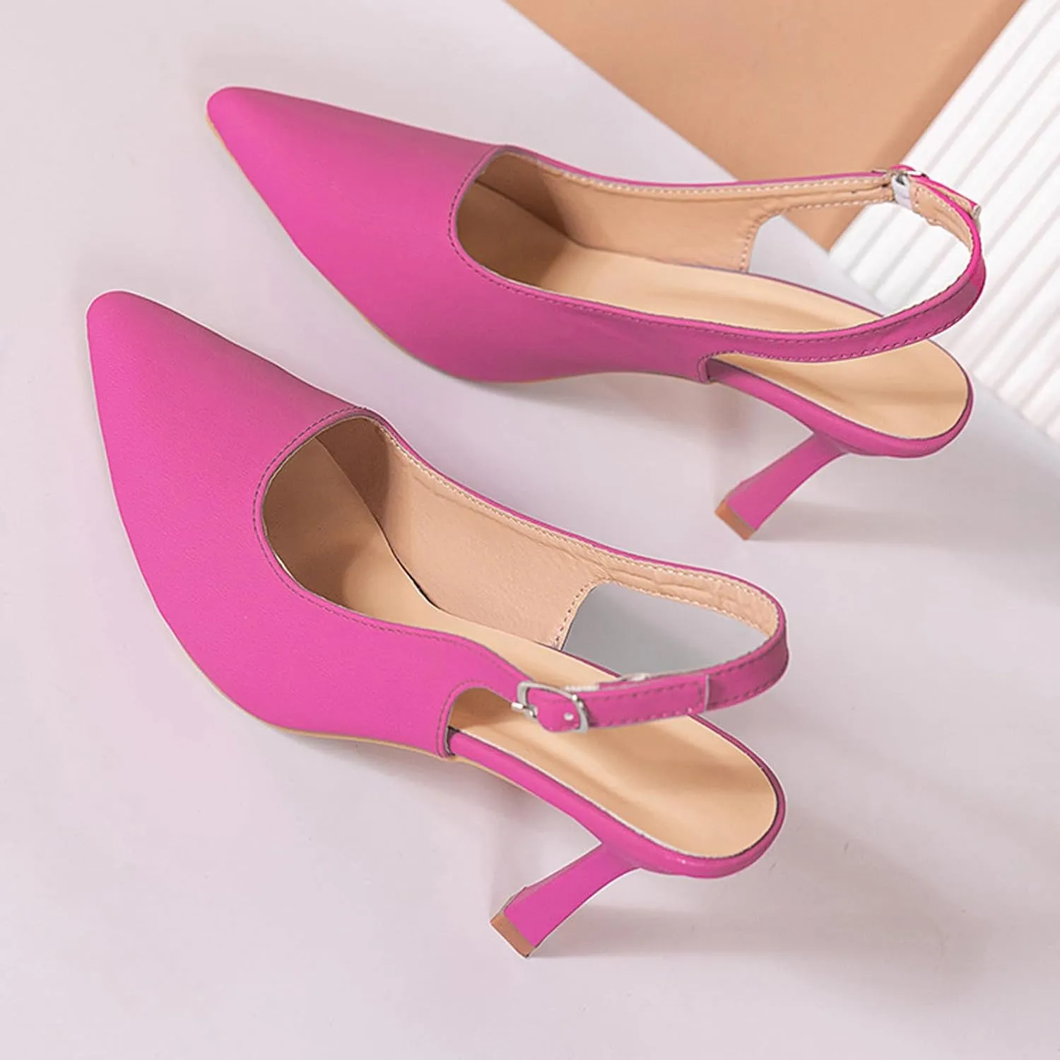 Women's 2025 Elegant Trendy Sandals Hook and Eye Solid High Heel Closed Toe Cusp Summer Shoe Spring Sexy Sandal