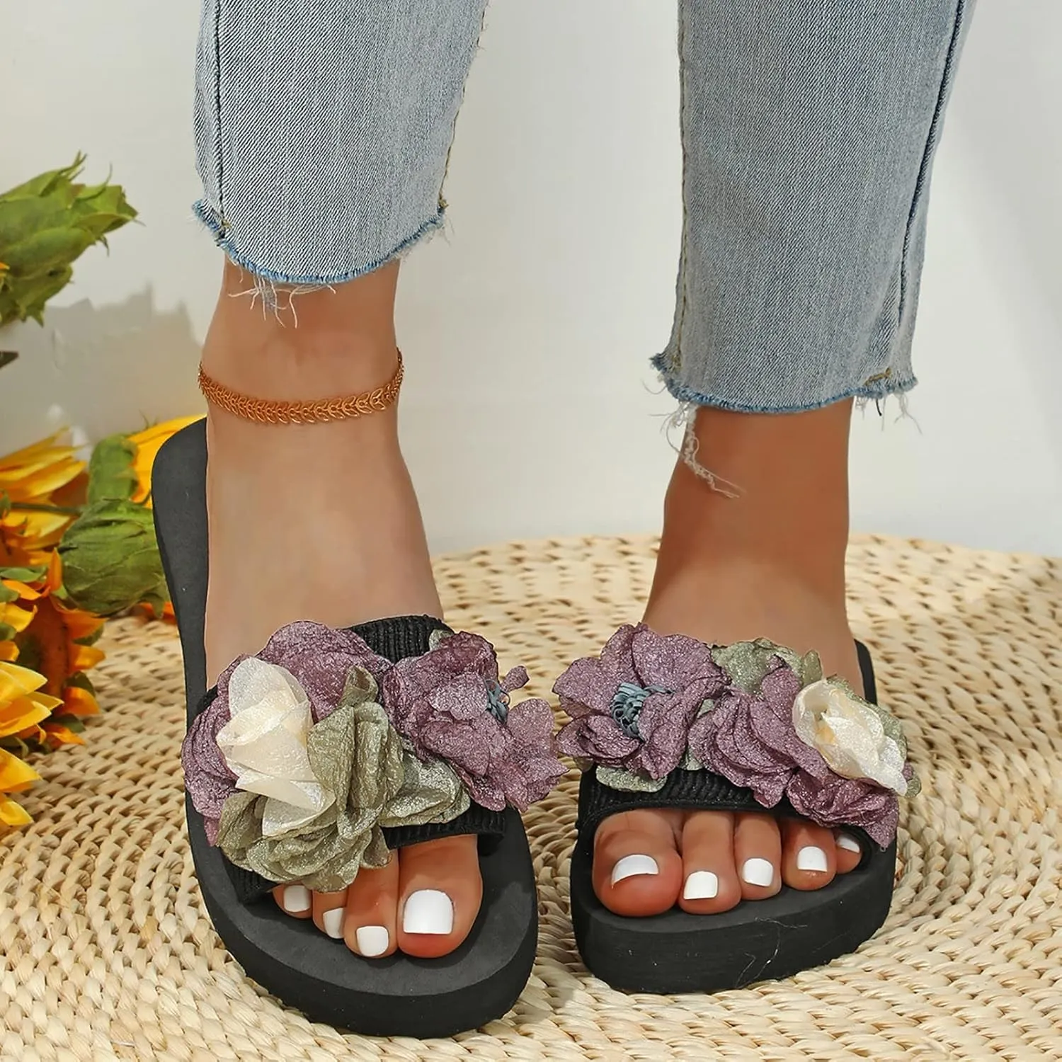 Womens Arch Support Flip Flops Womens Comfort Lightweight Soft Thong Sandals Breathable Open Toe Slippers