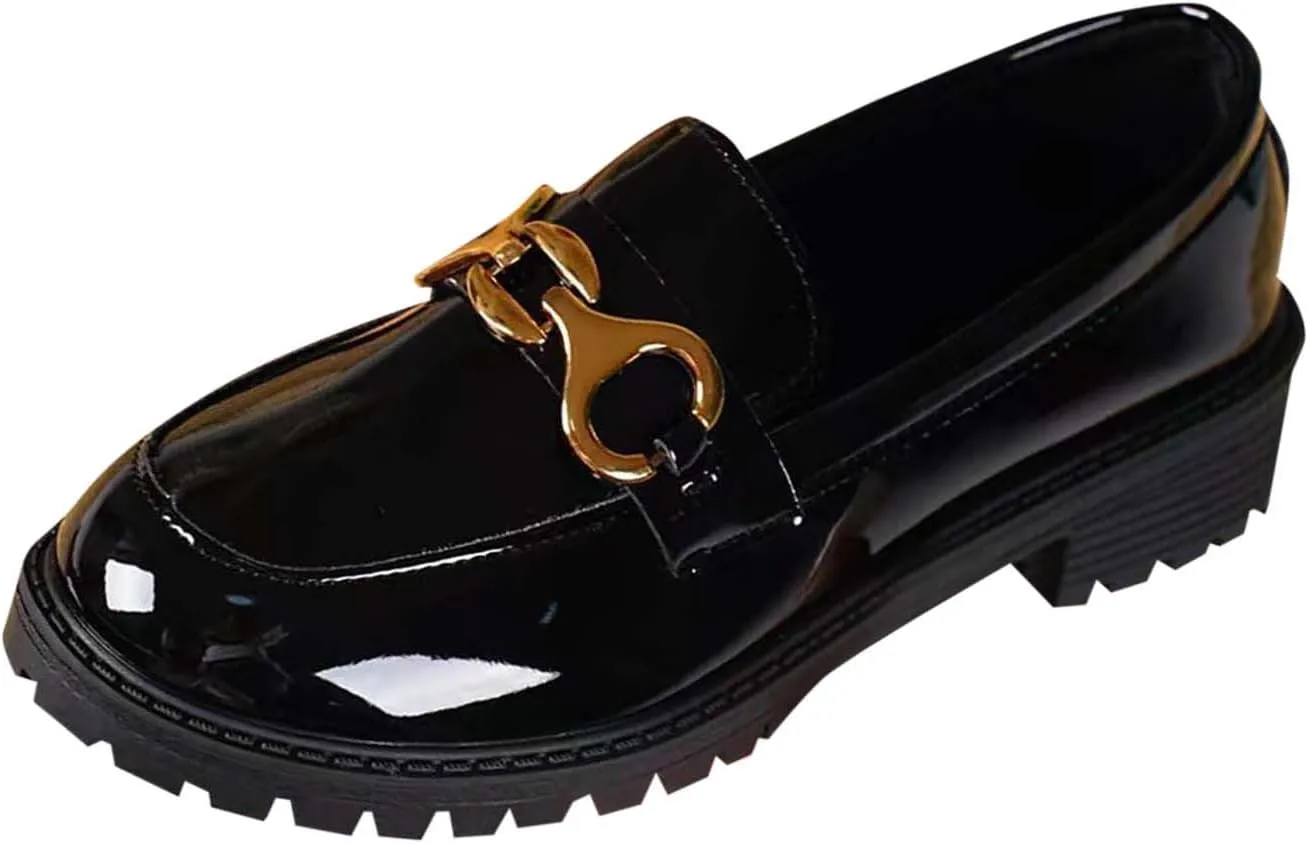 Women's Chunky Loafers Summer Fashion Platform Comfortable Slip-On Dressy Business Casual Shoes For Going Out Travel