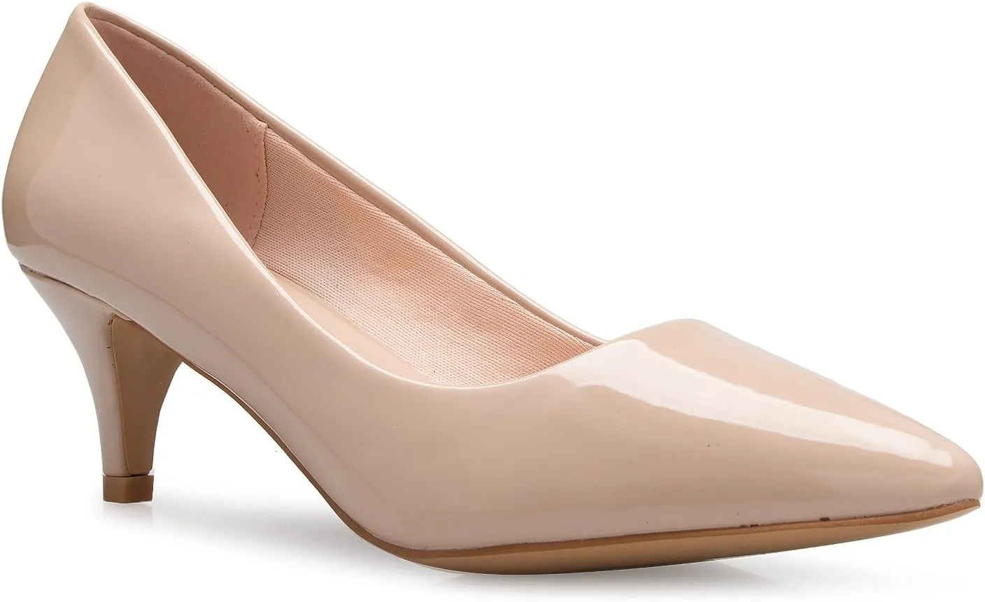 Women's Classic D'Orsay Closed Toe Kitten Heel Pump - Casual, Comfort