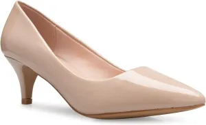 Women's Classic D'Orsay Closed Toe Kitten Heel Pump - Casual, Comfort