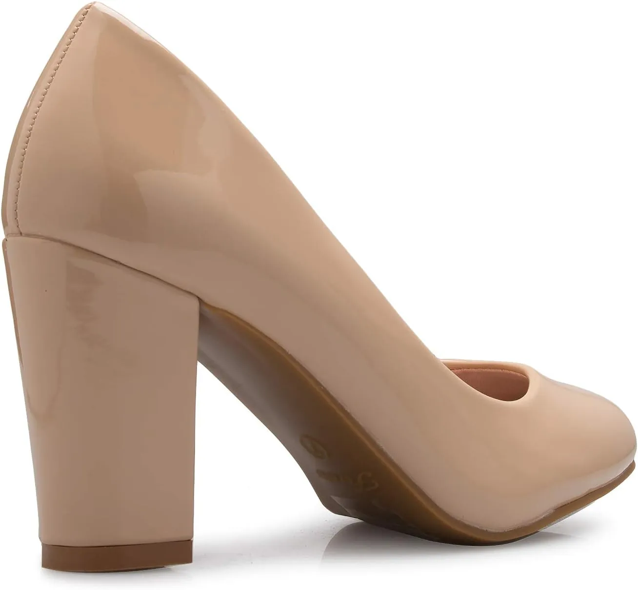 Women's Classic Round-Toe Platform Pumps High Block Heel - Adorable, Comfortable