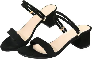 Women's Double Spaghetti Strappy Sandal Solid Open Toe Trendy High Heels Elegant Splicing Metal Summer Sandals