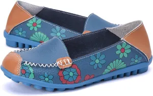 Women's Leather Loafers Comfortable Flats