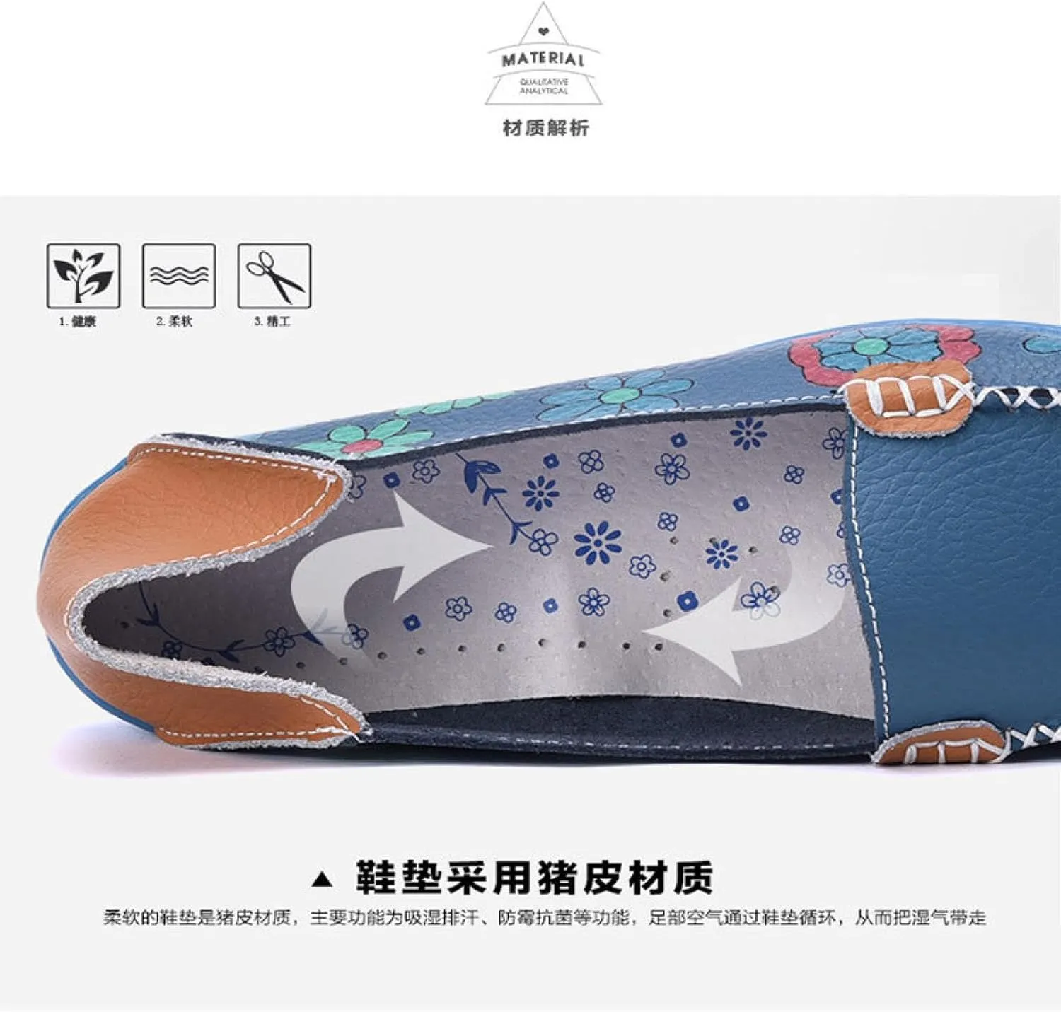 Women's Leather Loafers Comfortable Flats