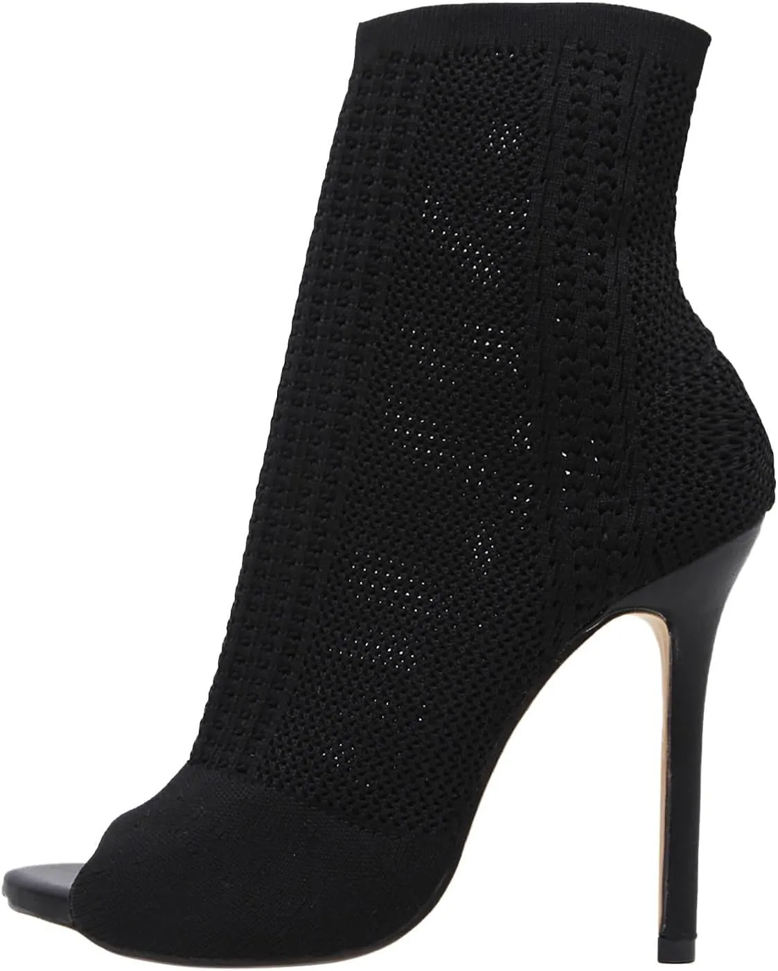 Women's Mesh Sandals Open Toe High Top Sandals Black Lace up Summer Boots Party Sexy Heels Shoes Stiletto