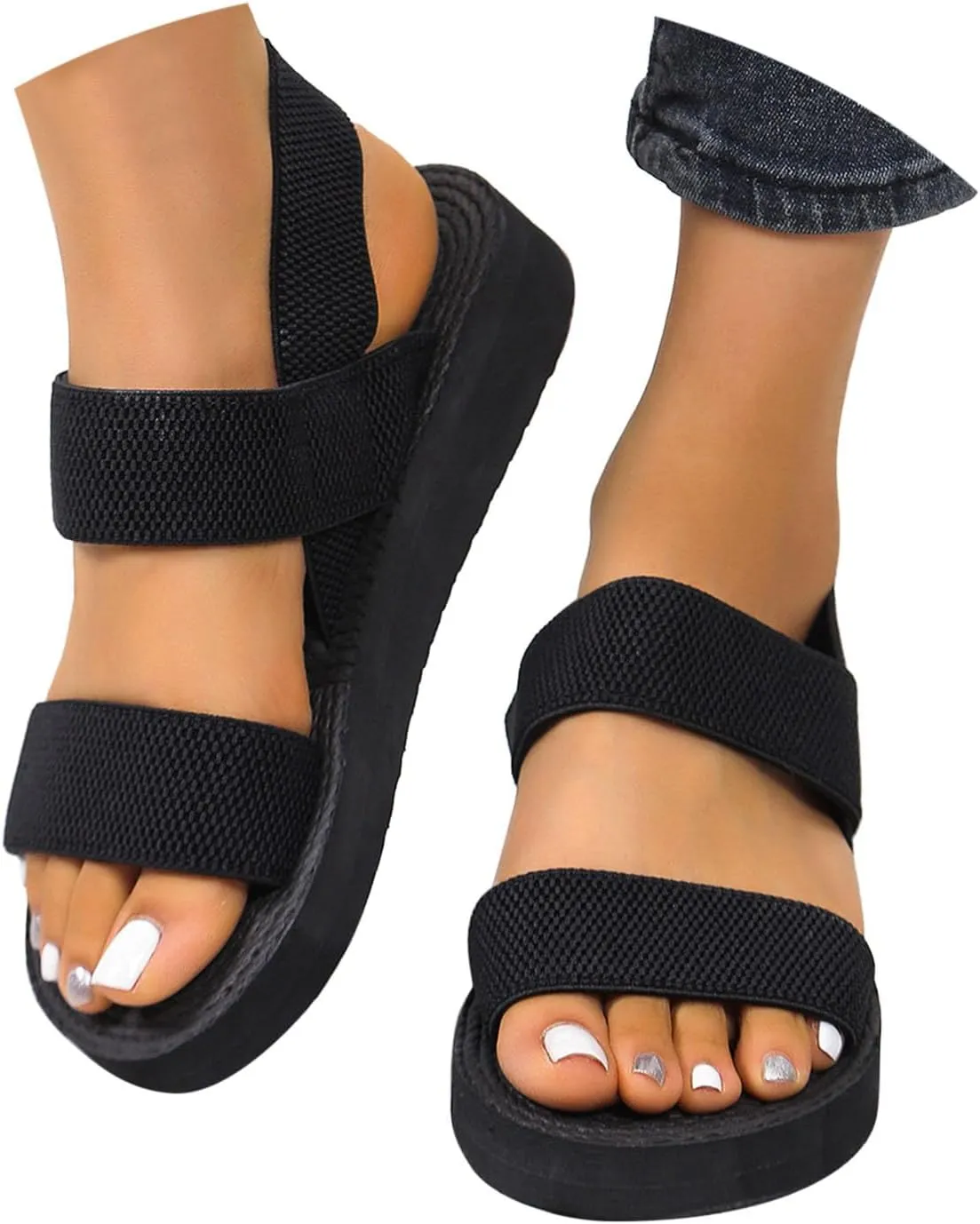 Women'S Platform & Wedge Sandals Beach Summer Shoes For Women 2025 With Arch Support Wide Flip Flops Platform Slides