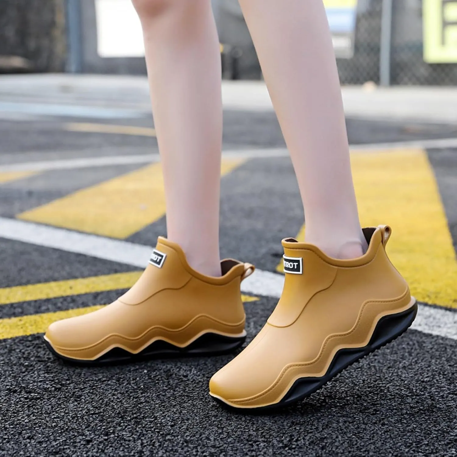 Womens Rain Boots Wide Width Mens Grounded Footwear Women's Black Booties Heels Barefoot Shoes Mens Rain Boots Slip On Non-Slip Rubber Waterproof Mens Boots Casual