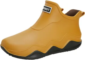 Womens Rain Boots Wide Width Mens Grounded Footwear Women's Black Booties Heels Barefoot Shoes Mens Rain Boots Slip On Non-Slip Rubber Waterproof Mens Boots Casual