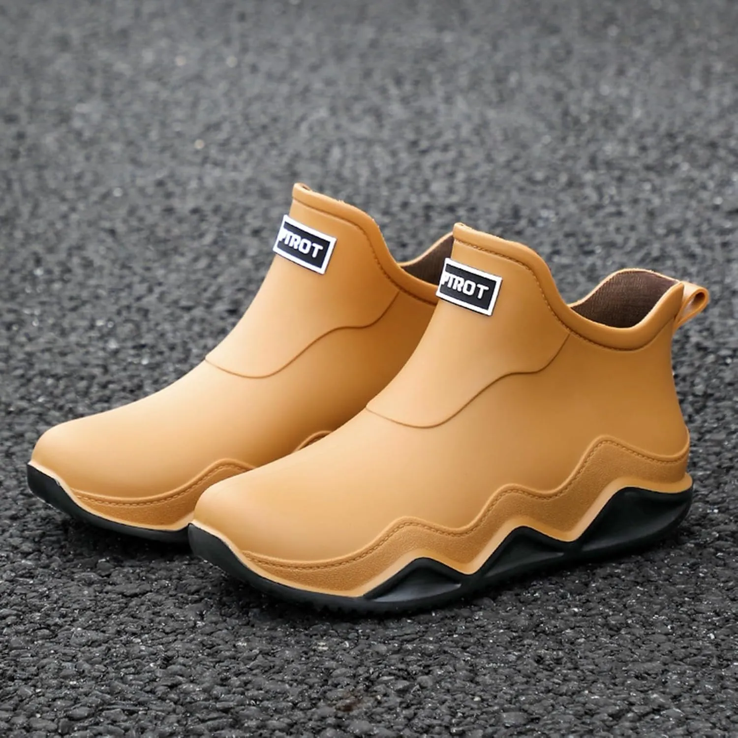 Womens Rain Boots Wide Width Mens Grounded Footwear Women's Black Booties Heels Barefoot Shoes Mens Rain Boots Slip On Non-Slip Rubber Waterproof Mens Boots Casual