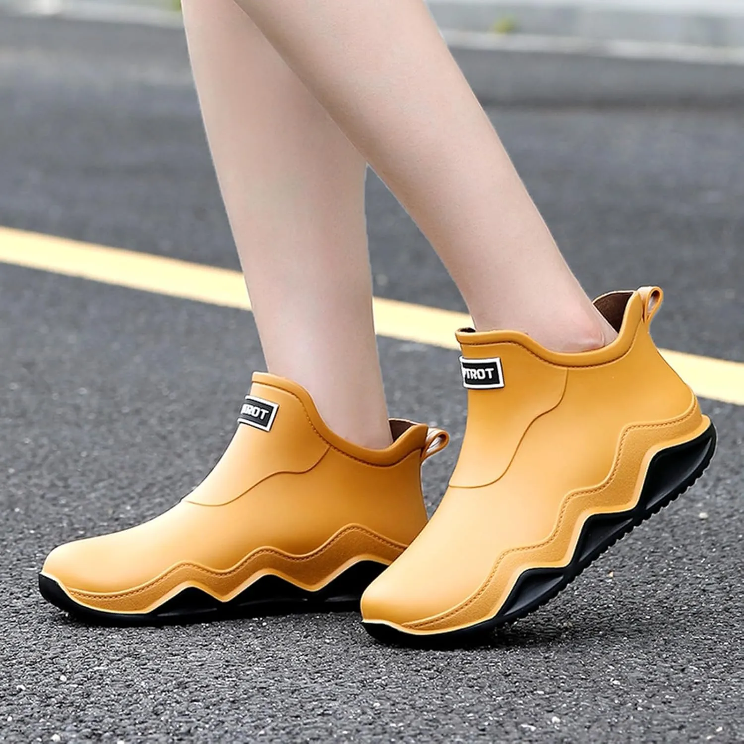 Womens Rain Boots Wide Width Mens Grounded Footwear Women's Black Booties Heels Barefoot Shoes Mens Rain Boots Slip On Non-Slip Rubber Waterproof Mens Boots Casual