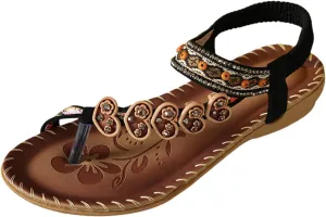 Womens Sandals 2025 Arch Support Summer Beach Sandals Comfort Walking Shoes Bohemian Flip Flops