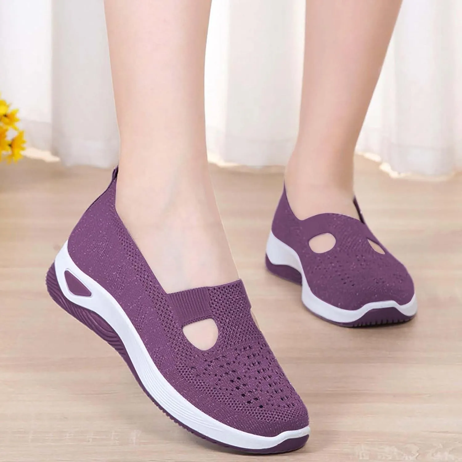 Women's Shoes Casual Dressy Platform Loafers for Women Wide Wide Toe Box Trendy CasualLightweight Breathable Christmas Shoes Men Womens Casual Shoe