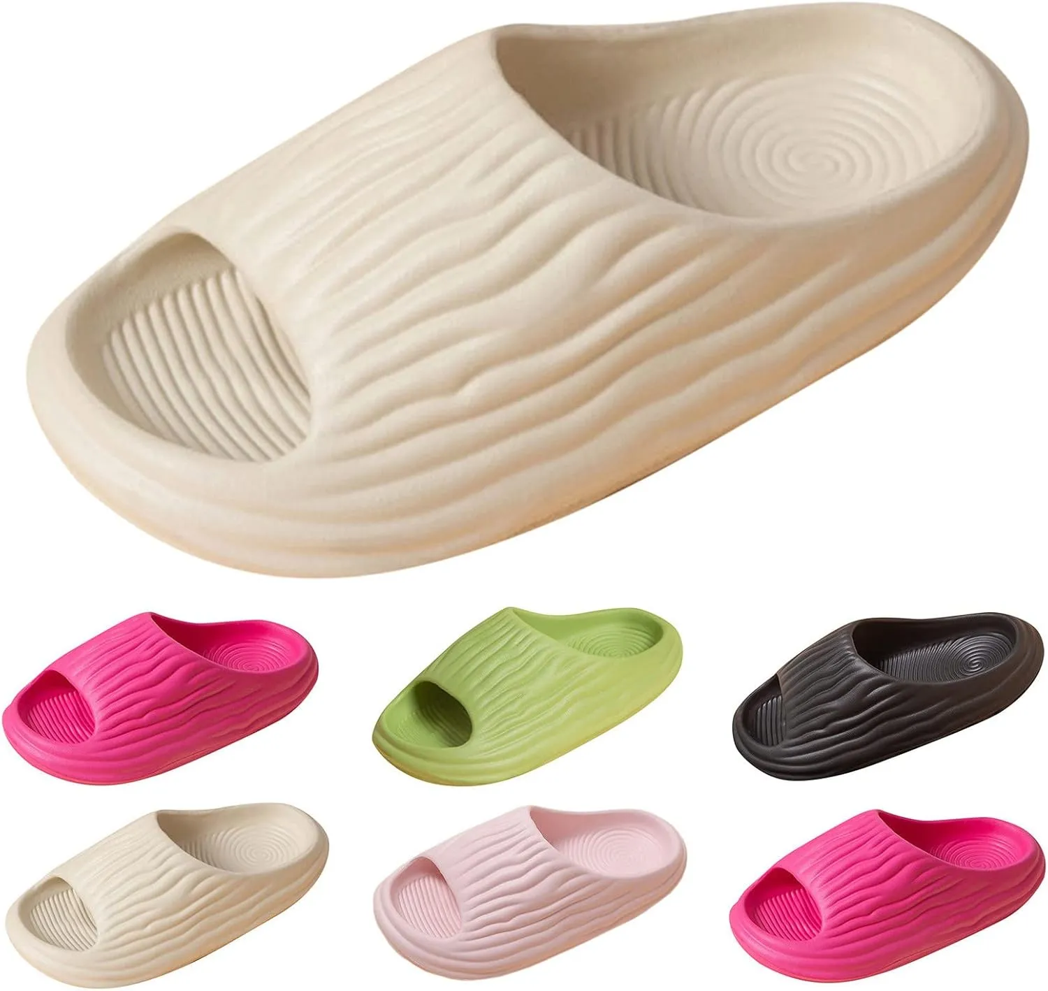 Women's Soft Flat Soled Sandal Non Slip Pool Beach Bathroom Travel Slippers Beach Sandals Women's Flat Slippers