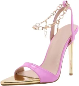Women's Stilettos Heels Pointed Toe Dress Shoes Ankle Strap Sandals High Heeled Dance Shoes Sparkly Party Shoe