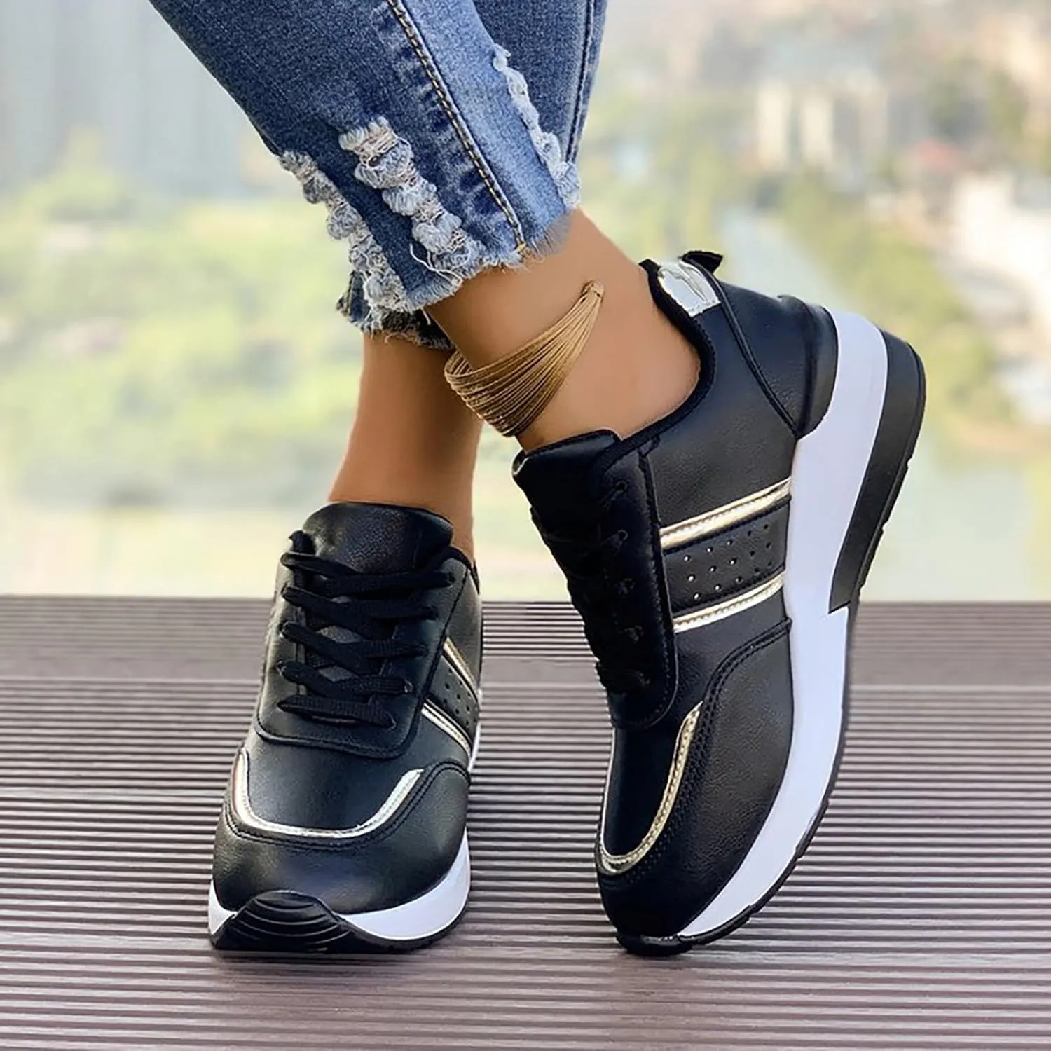 Womens White Sneakers with Arch Support Dress Shoes for Women Men's Casual Dress Sneakers Wide Toe Box Trendy Casual Womens Loafers Walking Sneakers for Women