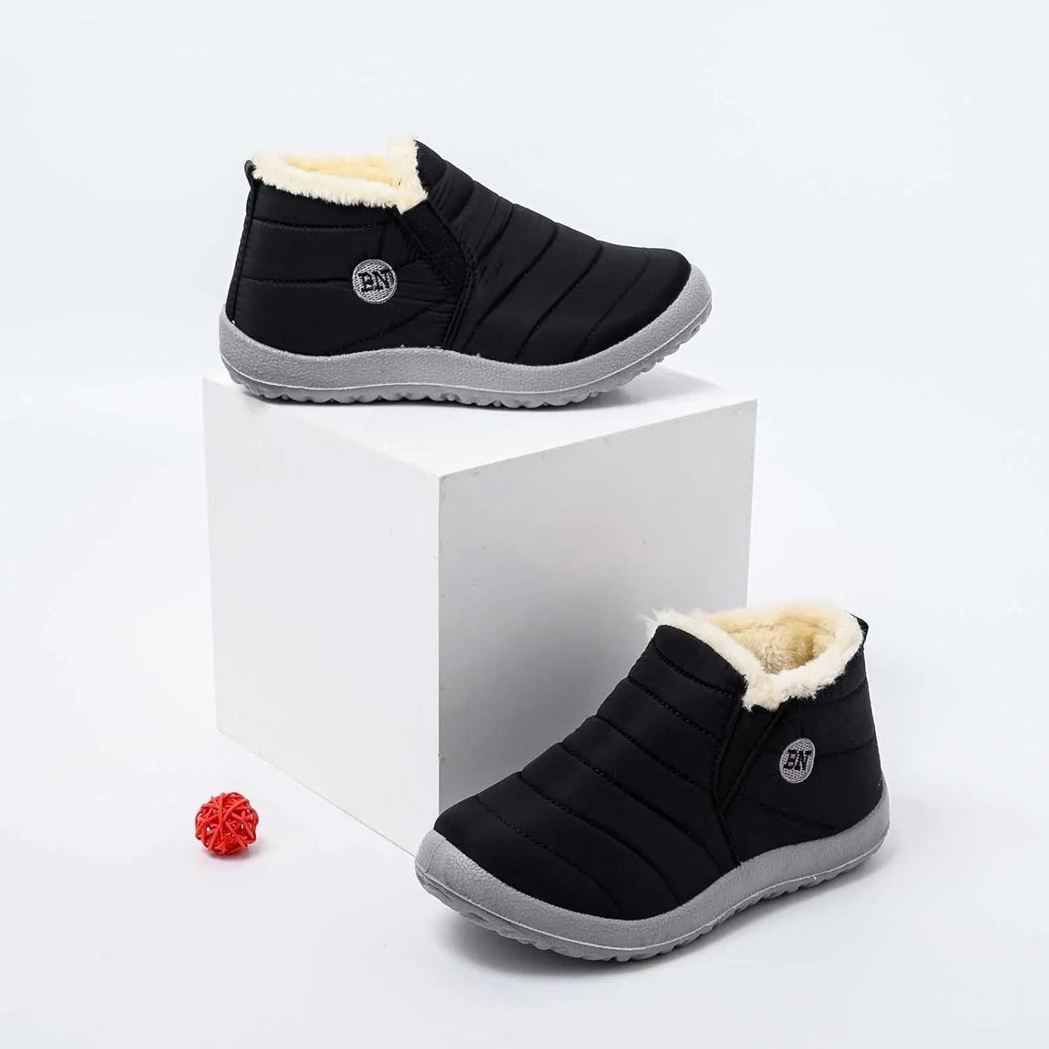 Womens Winter Boots Wide Slip On Warm Boots for Ladies Womens Winter Snow Boots Women Ankle Booties Womens Winter Slip On Boot Hiking Shoes Men Men's Snow Booties