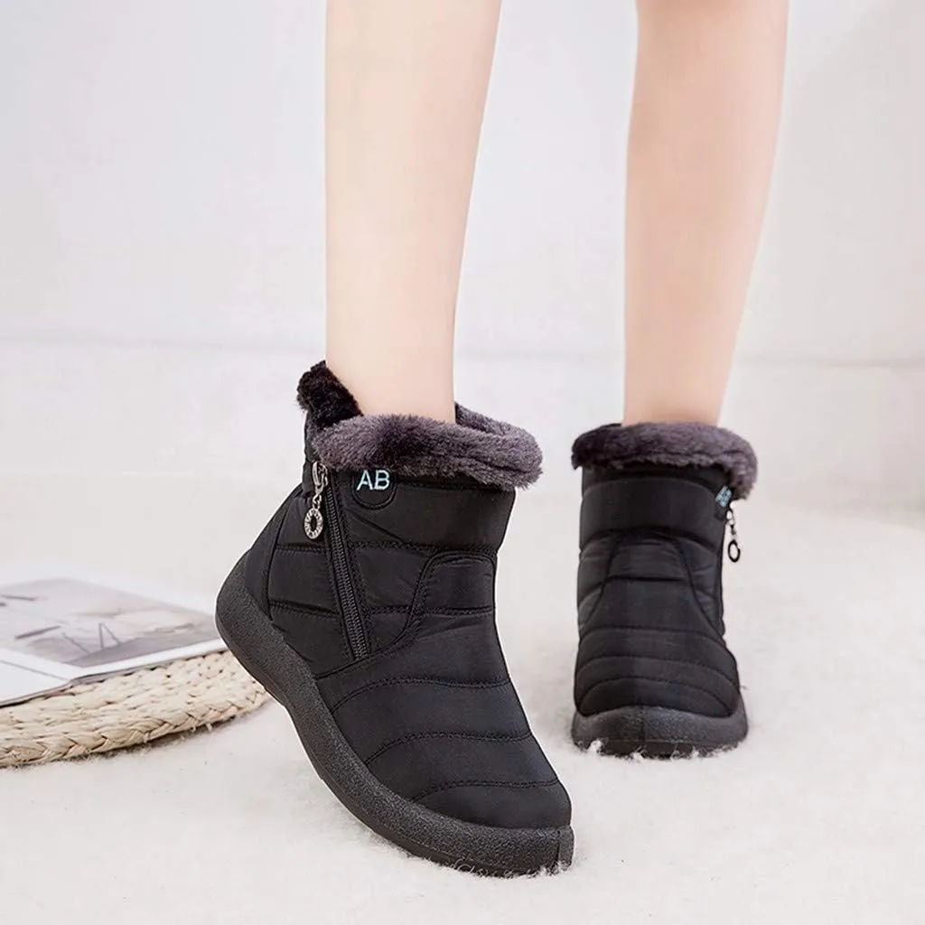 Womens Winter Boots Wide Width Short Boots Ladies Winter Women Snow Boots Winter Shoes with Hook Loop Womens Slip On Boot Waterproof House Shoes for Women Mens Booties Winter